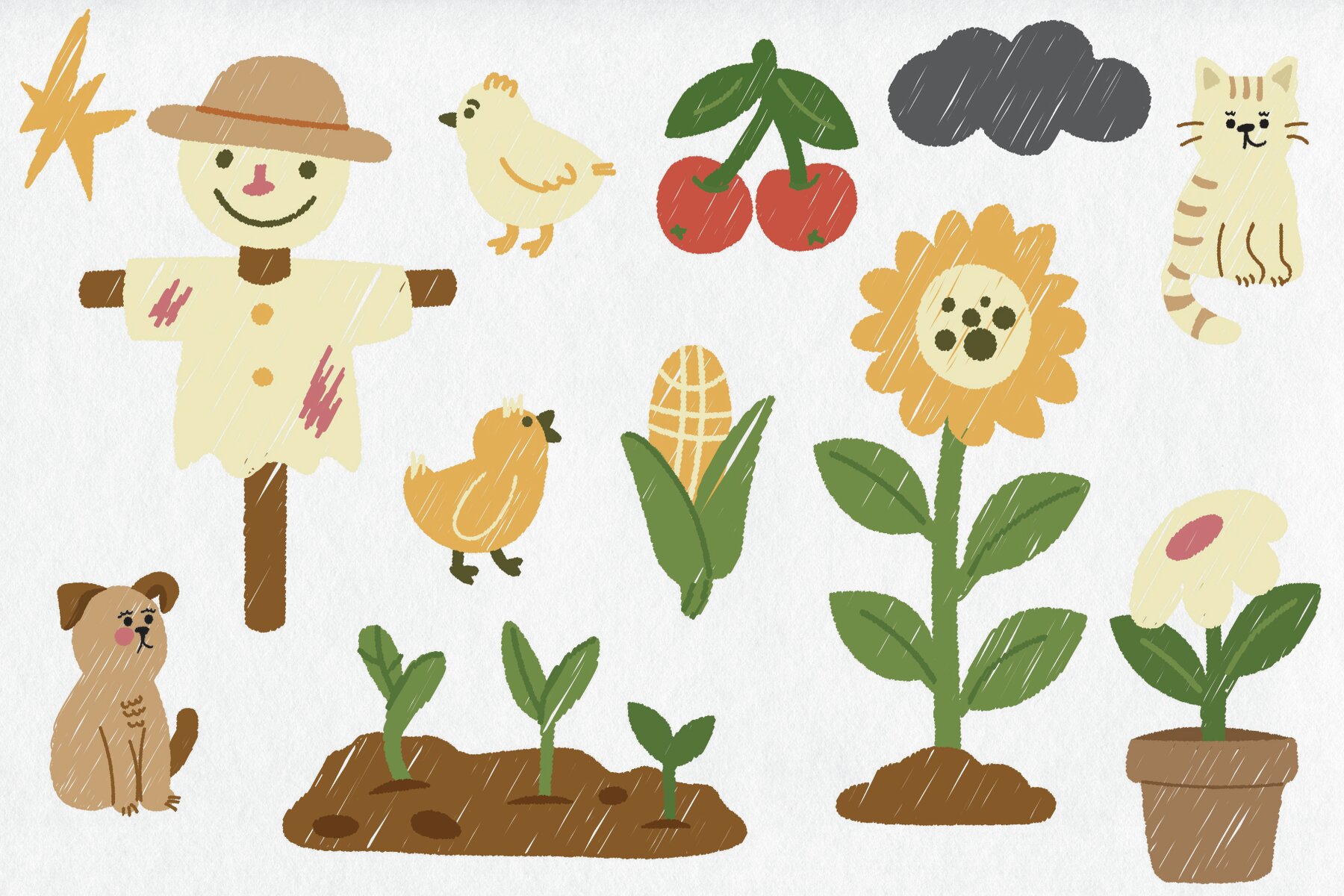Farm and Garden Friends illustrations 11