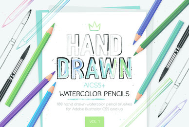 Watercolor Pencil Brushes Vol 1