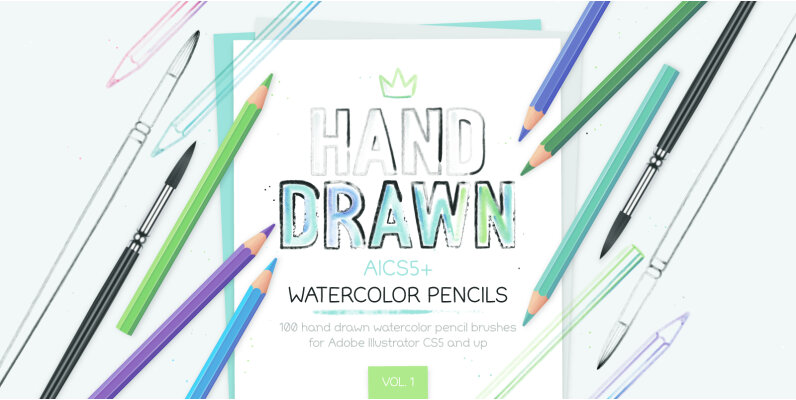 Watercolor Pencil Brushes Vol 1
