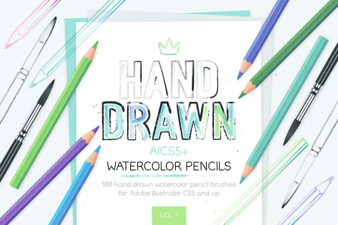 Watercolor Pencil Brushes Vol 1 1