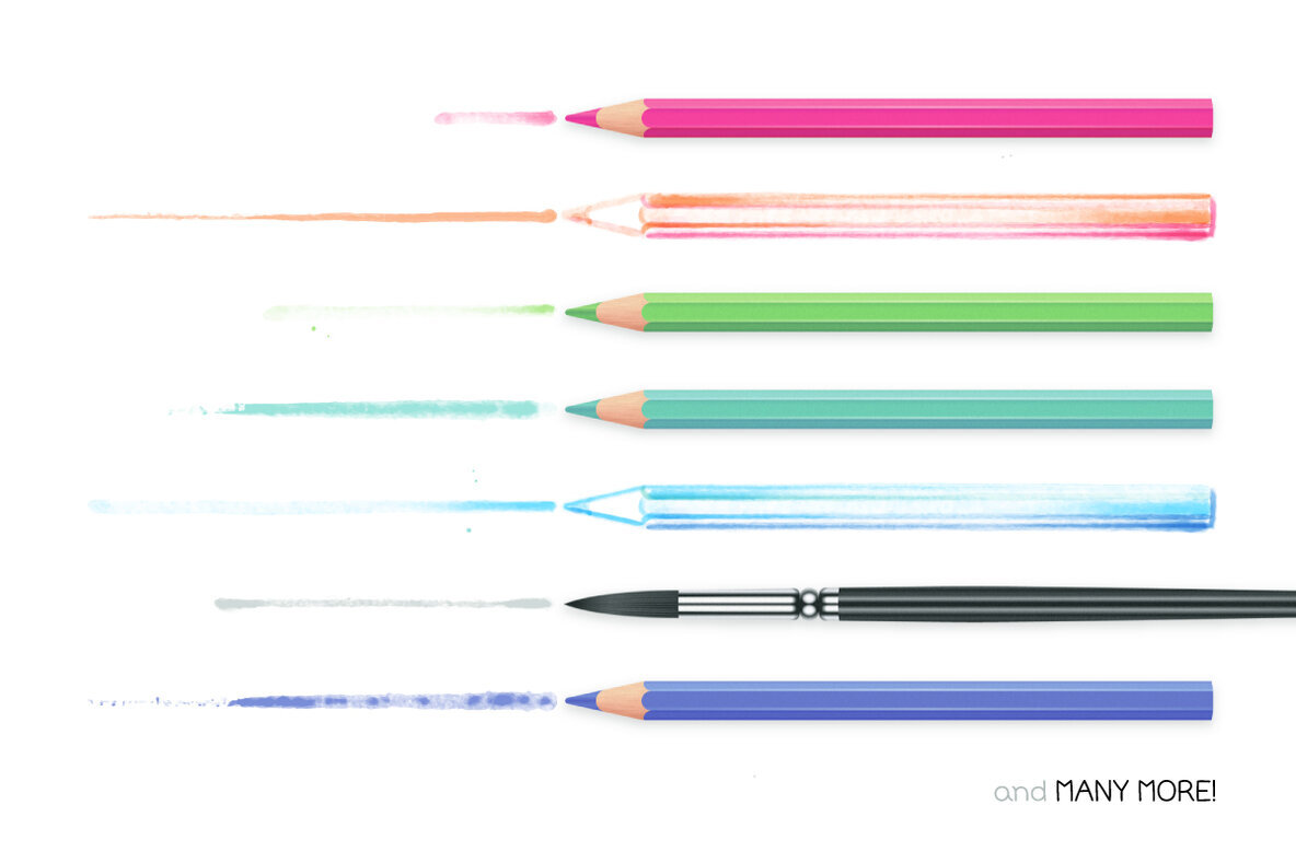 Watercolor Pencil Brushes Vol 1 3