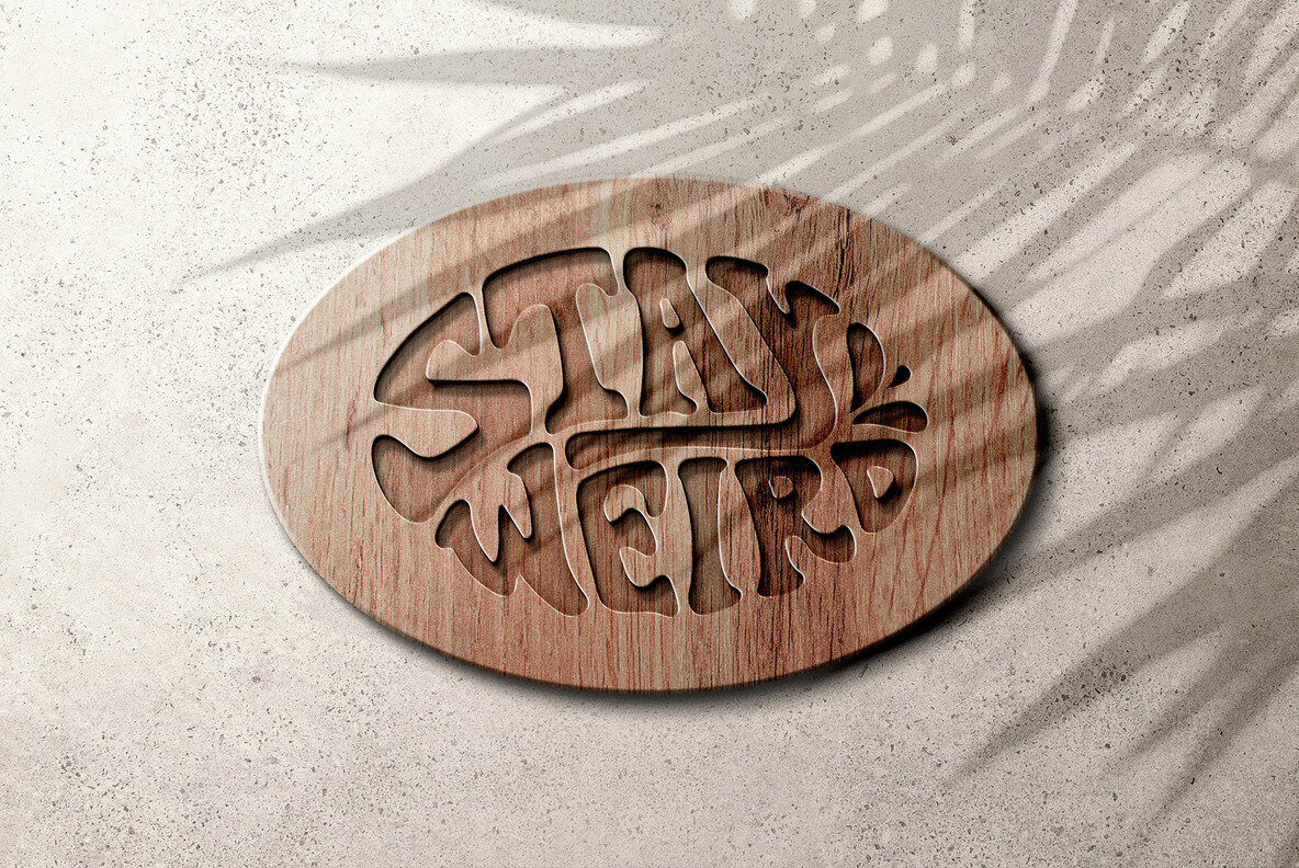 Wooden Sign Cut Out Mockups 3