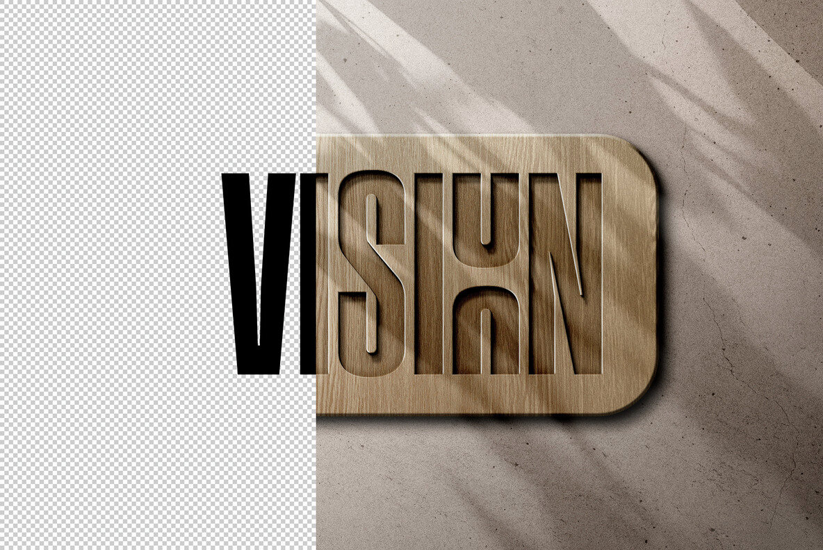 Wooden Sign Cut Out Mockups 5