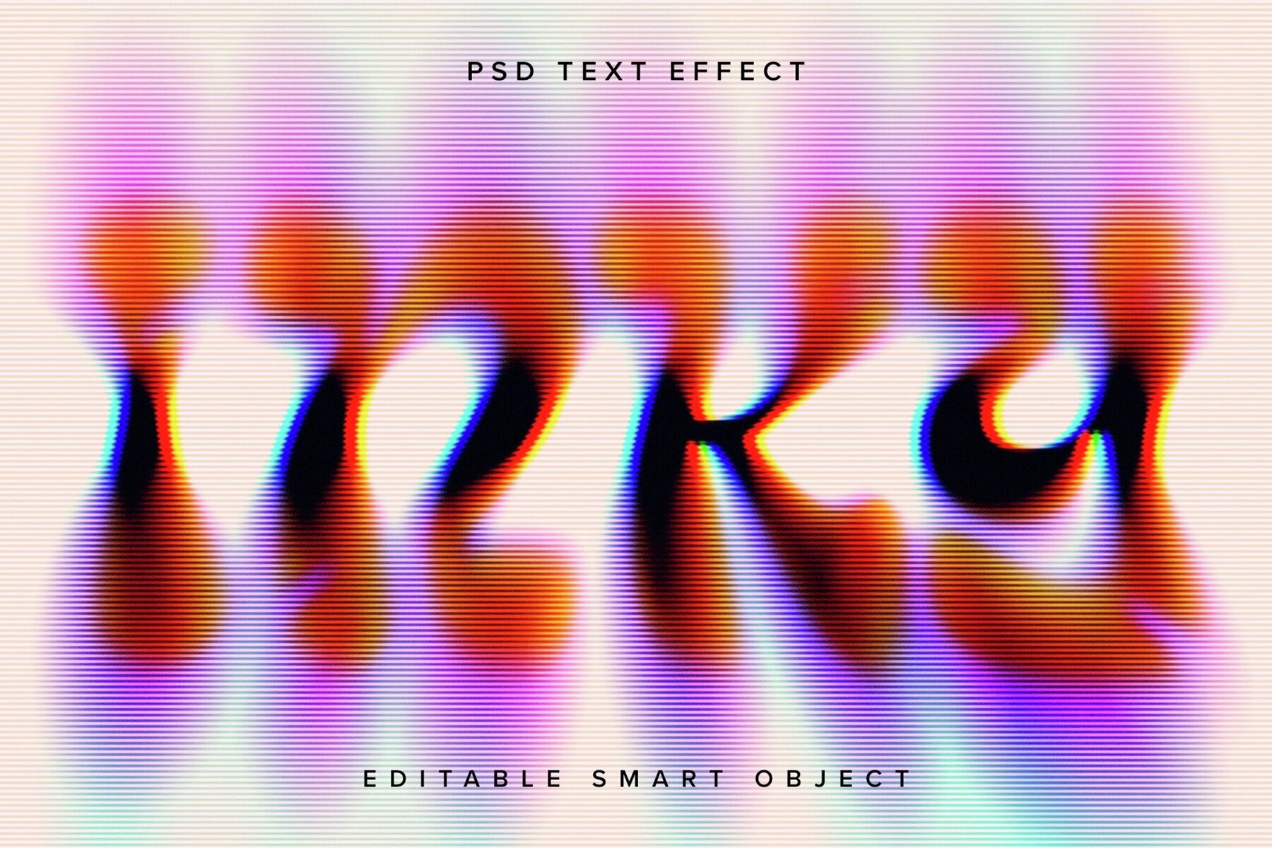 Colour Bleed Text Effect Mockup 1