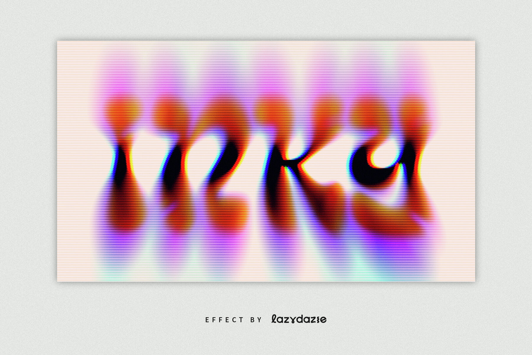 Colour Bleed Text Effect Mockup 2