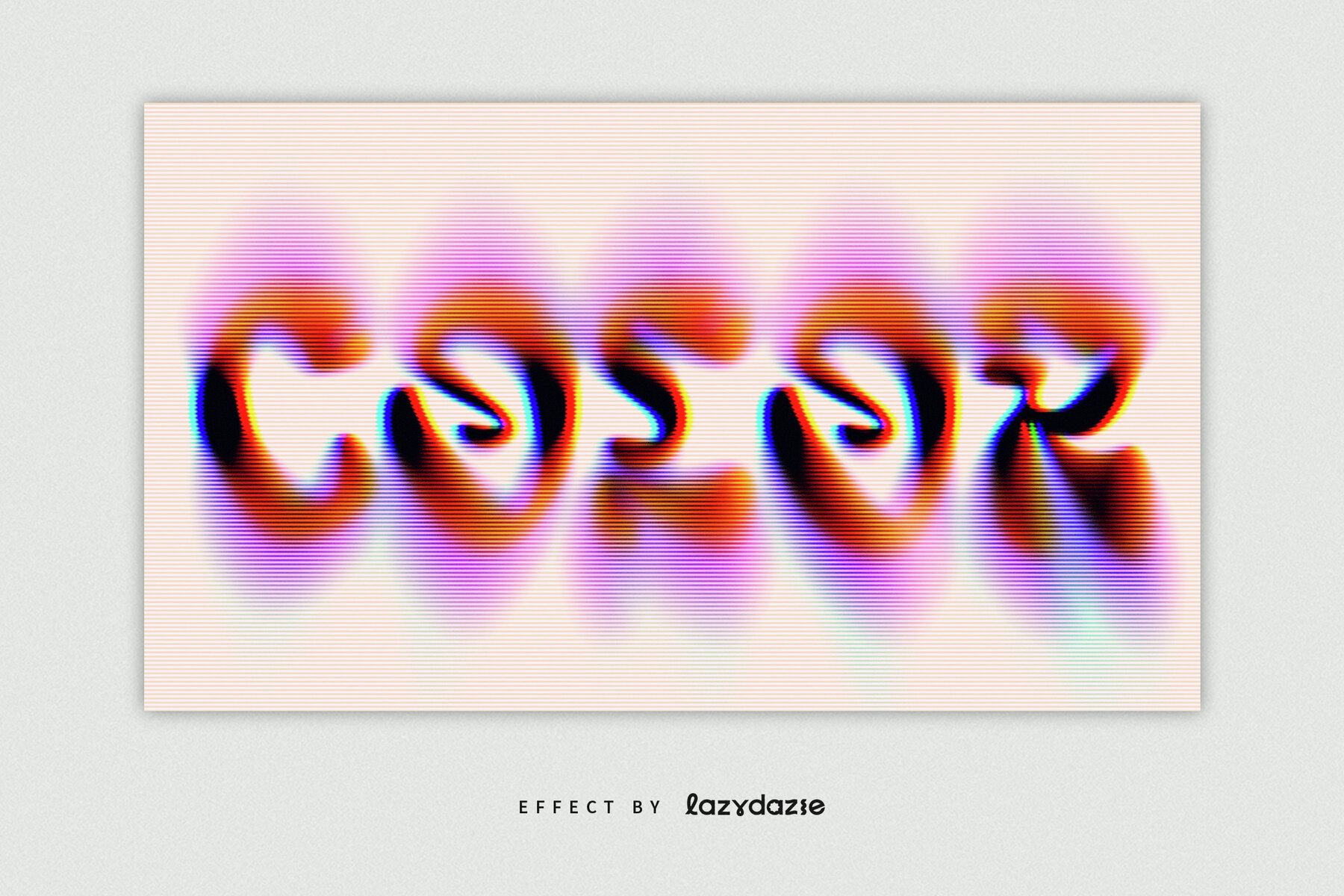 Colour Bleed Text Effect Mockup 3