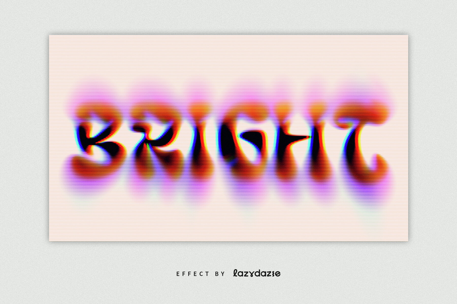 Colour Bleed Text Effect Mockup 4