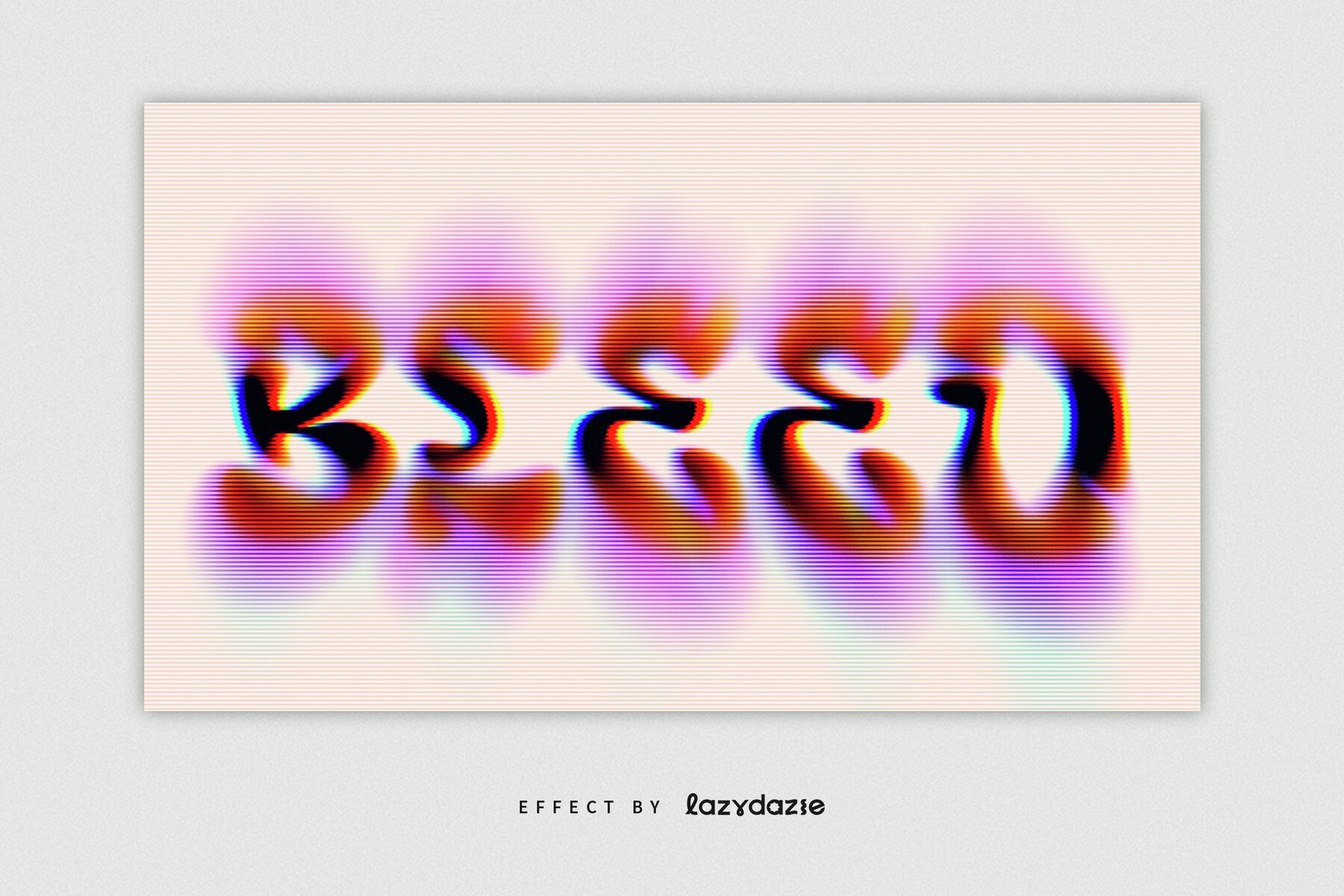 Colour Bleed Text Effect Mockup 5