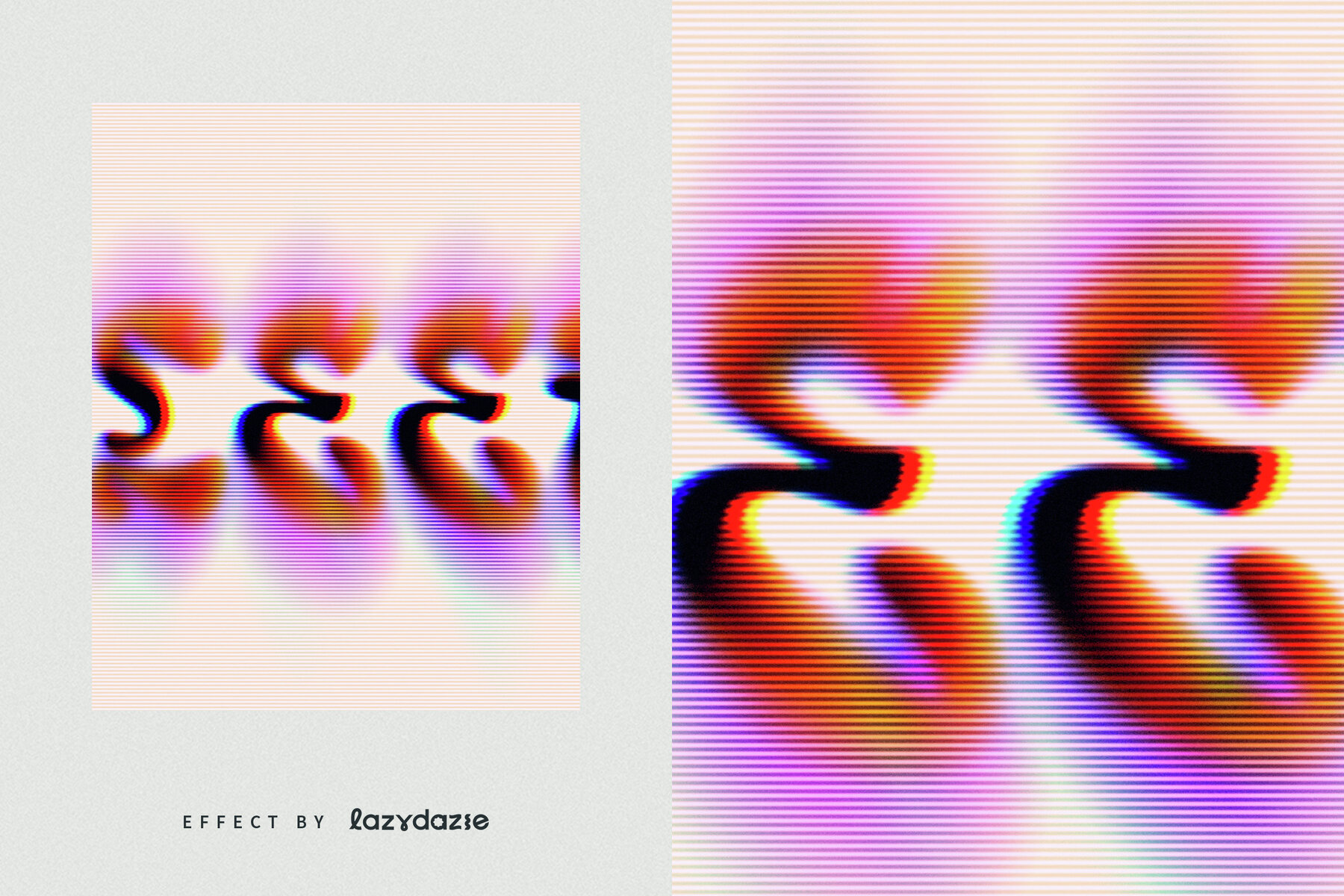 Colour Bleed Text Effect Mockup 6