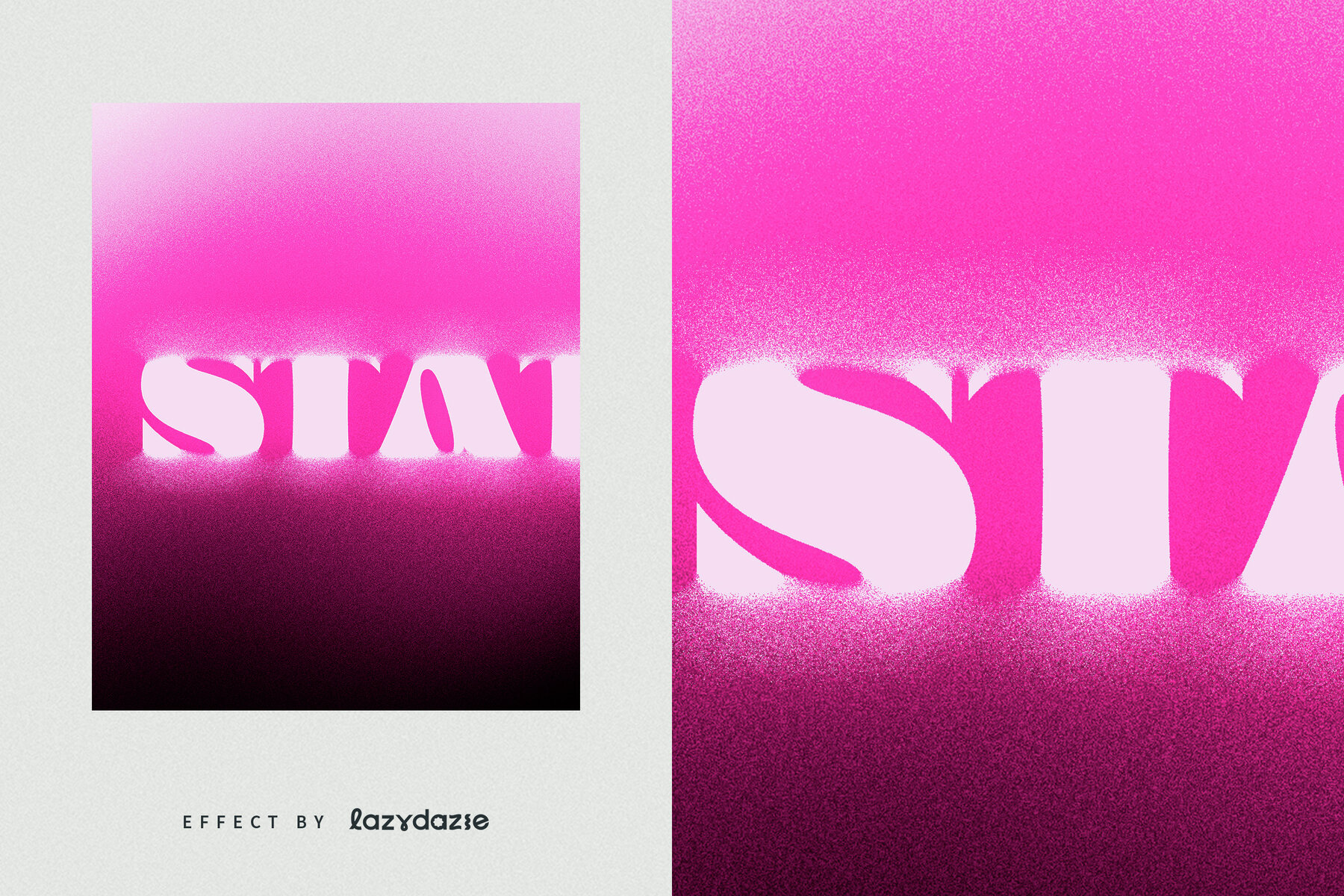 Pink Dissolving Text Effect Mockup 6