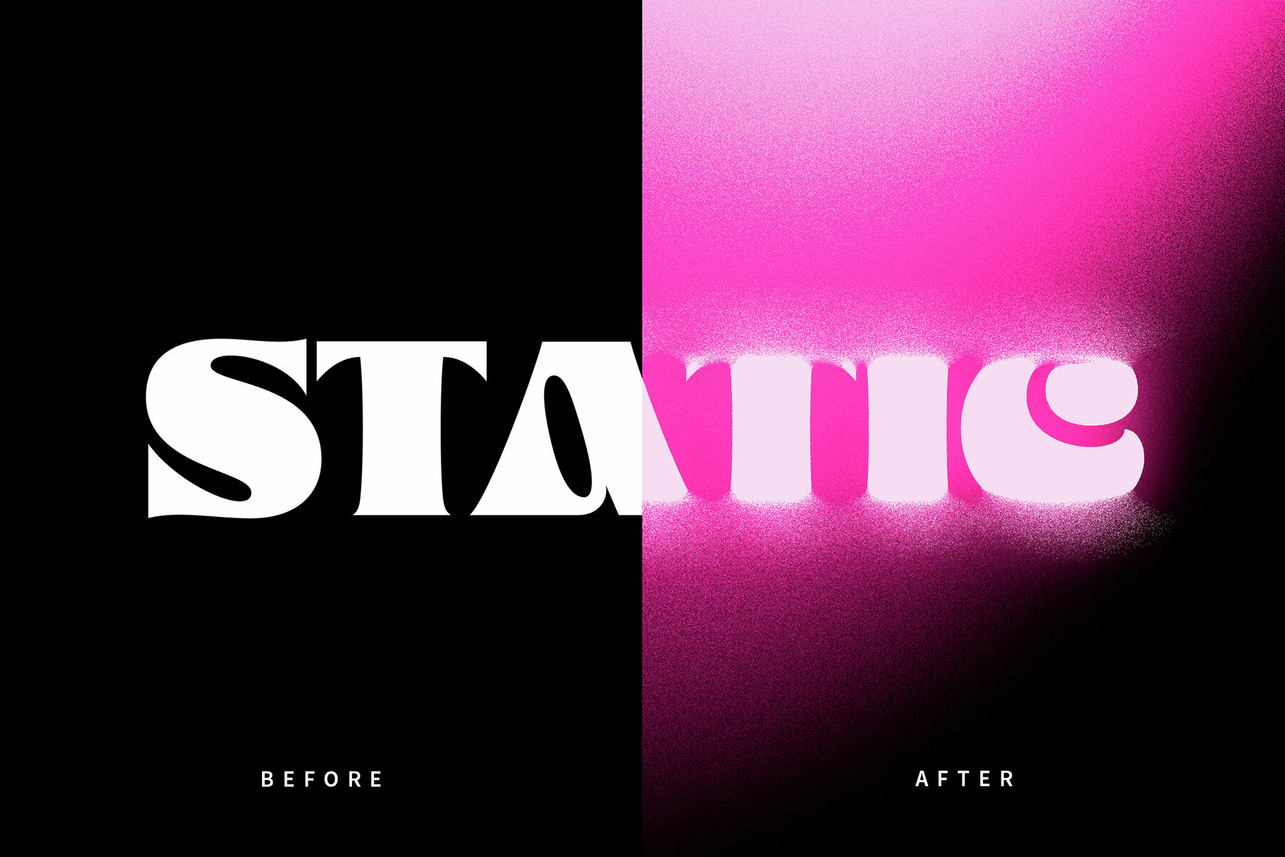 Pink Dissolving Text Effect Mockup 7