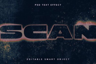 Grunge Photocopy Text Effect Mockup