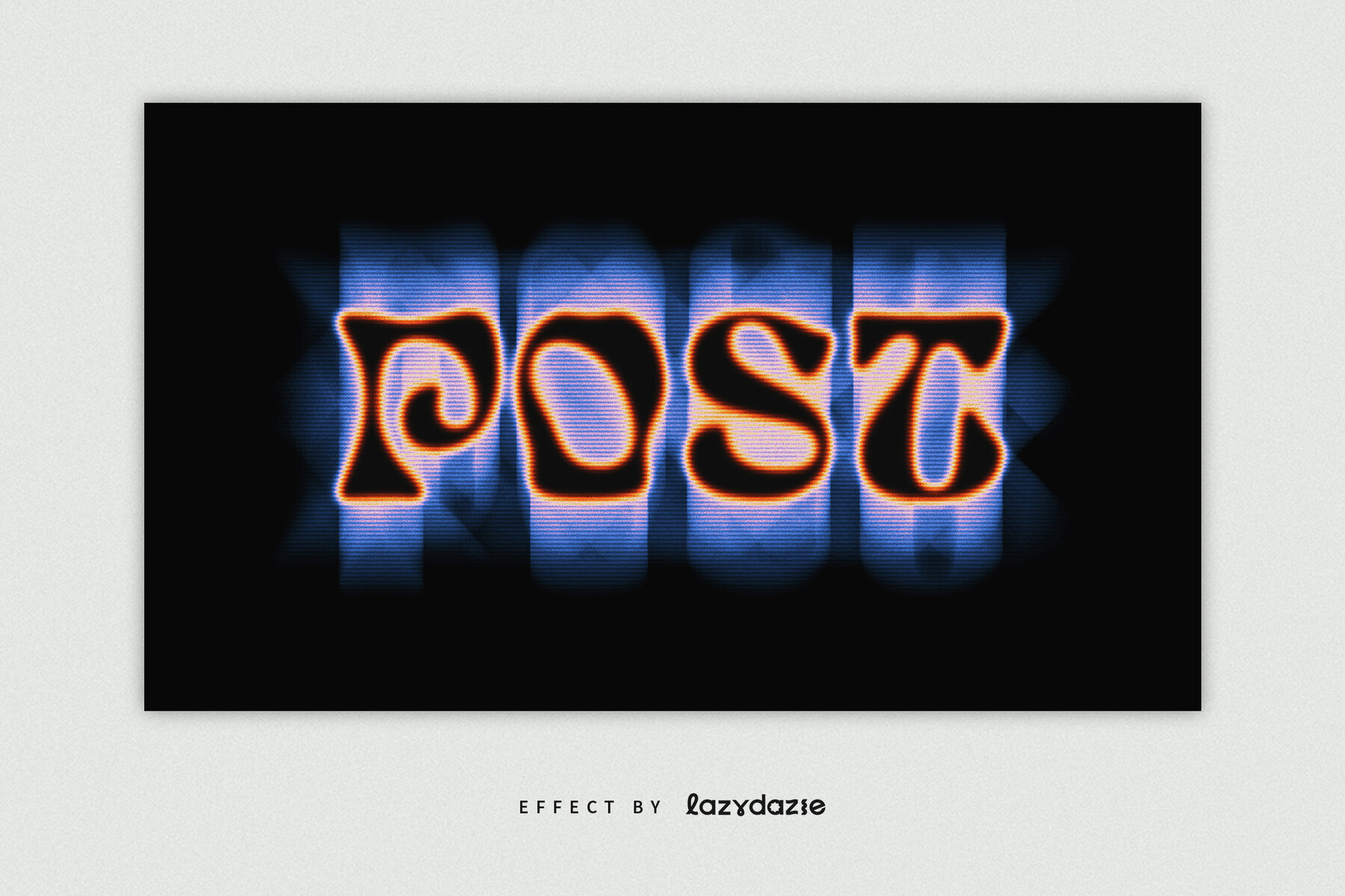 Colourful Blurry Text Effect Mockup 2