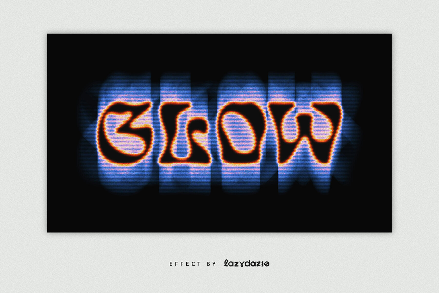 Colourful Blurry Text Effect Mockup 3