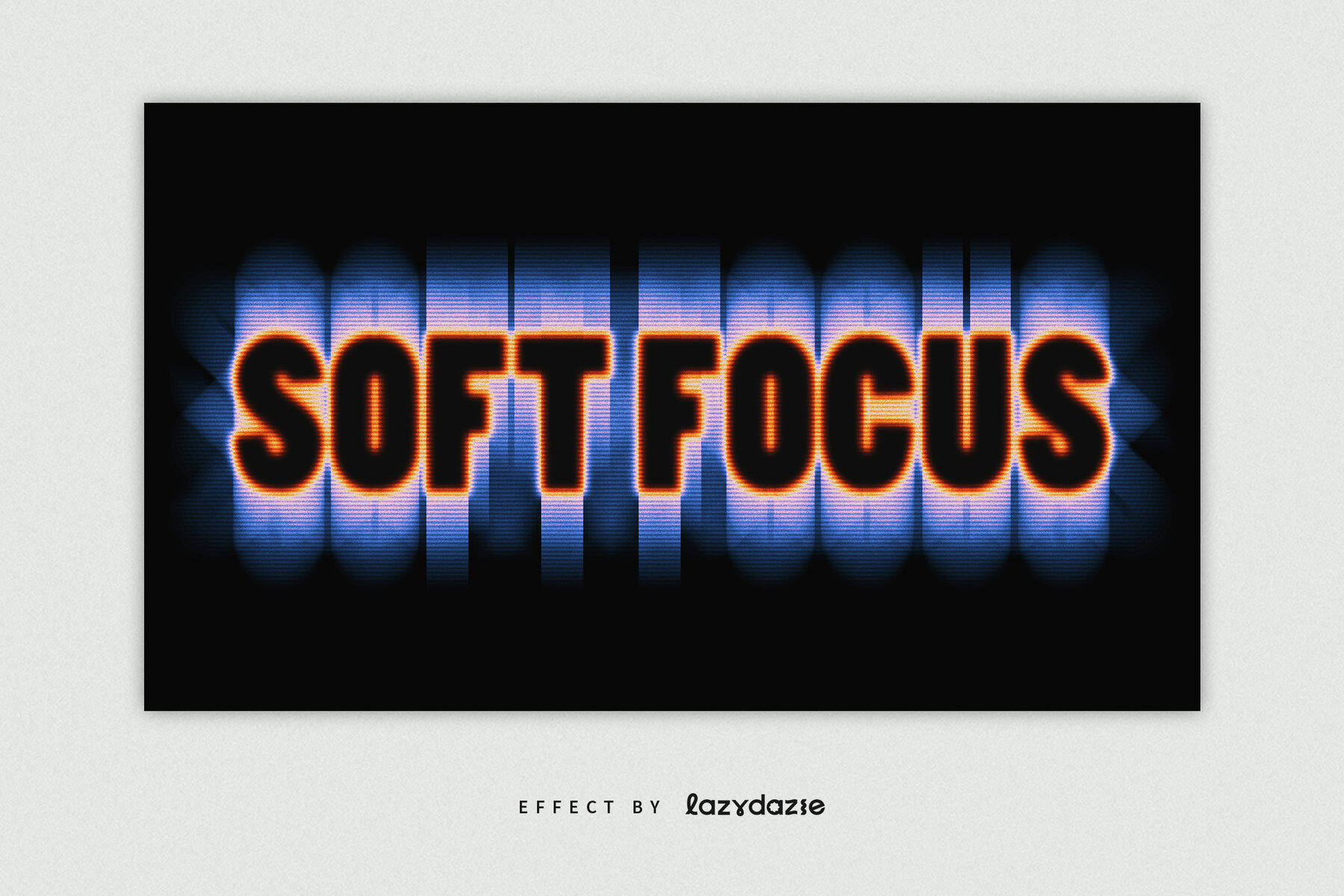 Colourful Blurry Text Effect Mockup 5