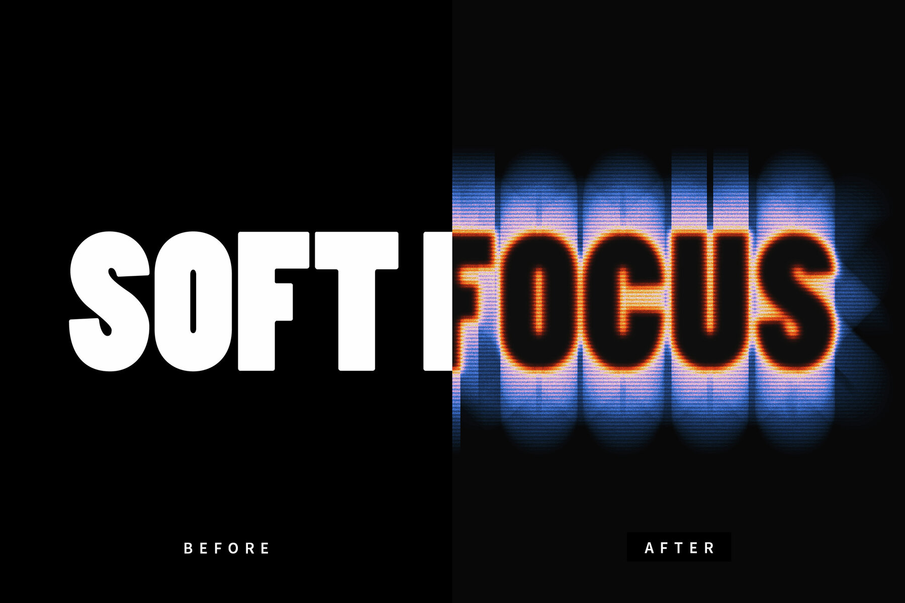 Colourful Blurry Text Effect Mockup 7