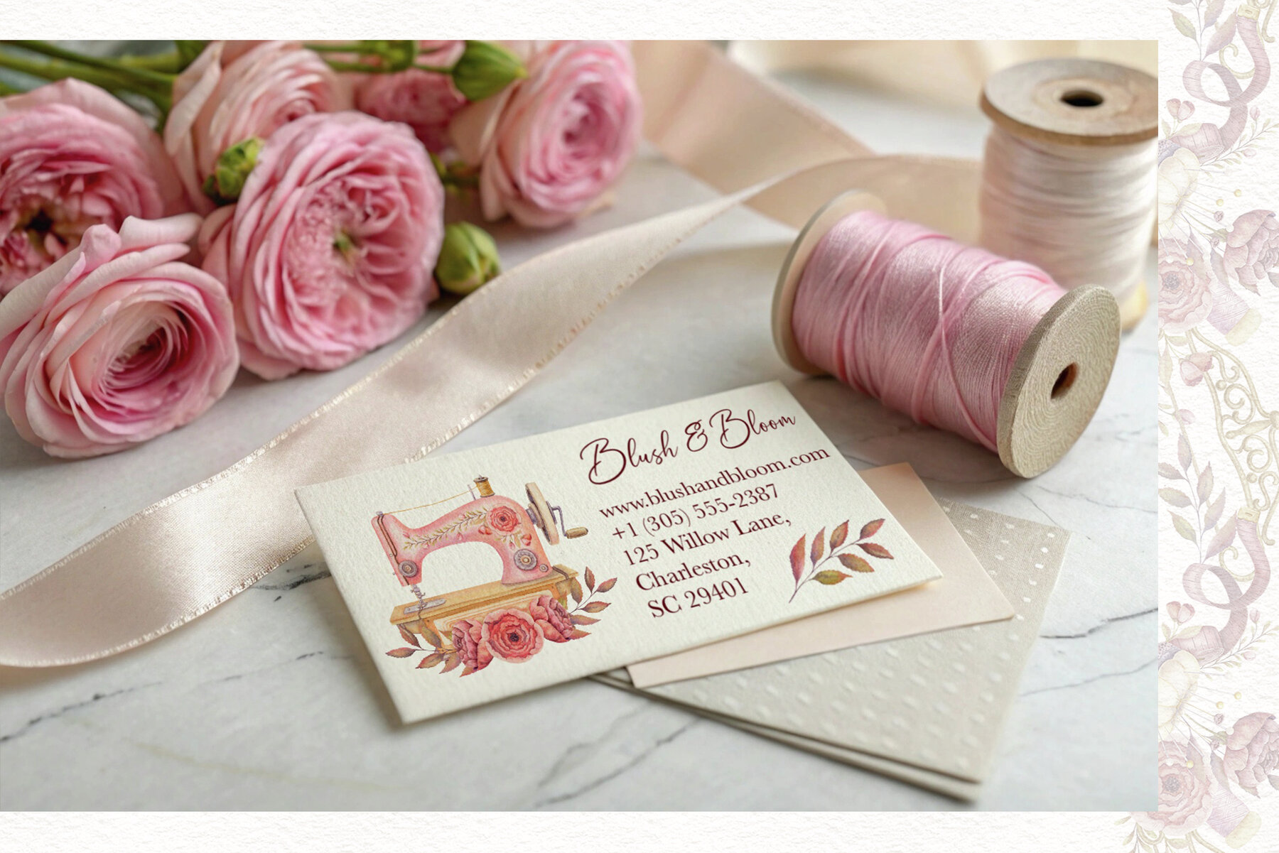 Watercolor Sewing Clipart 5