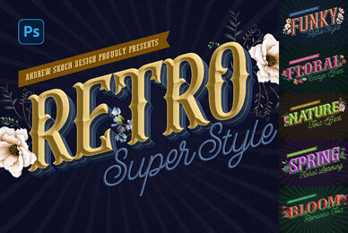 Retro Lettering Text Effect