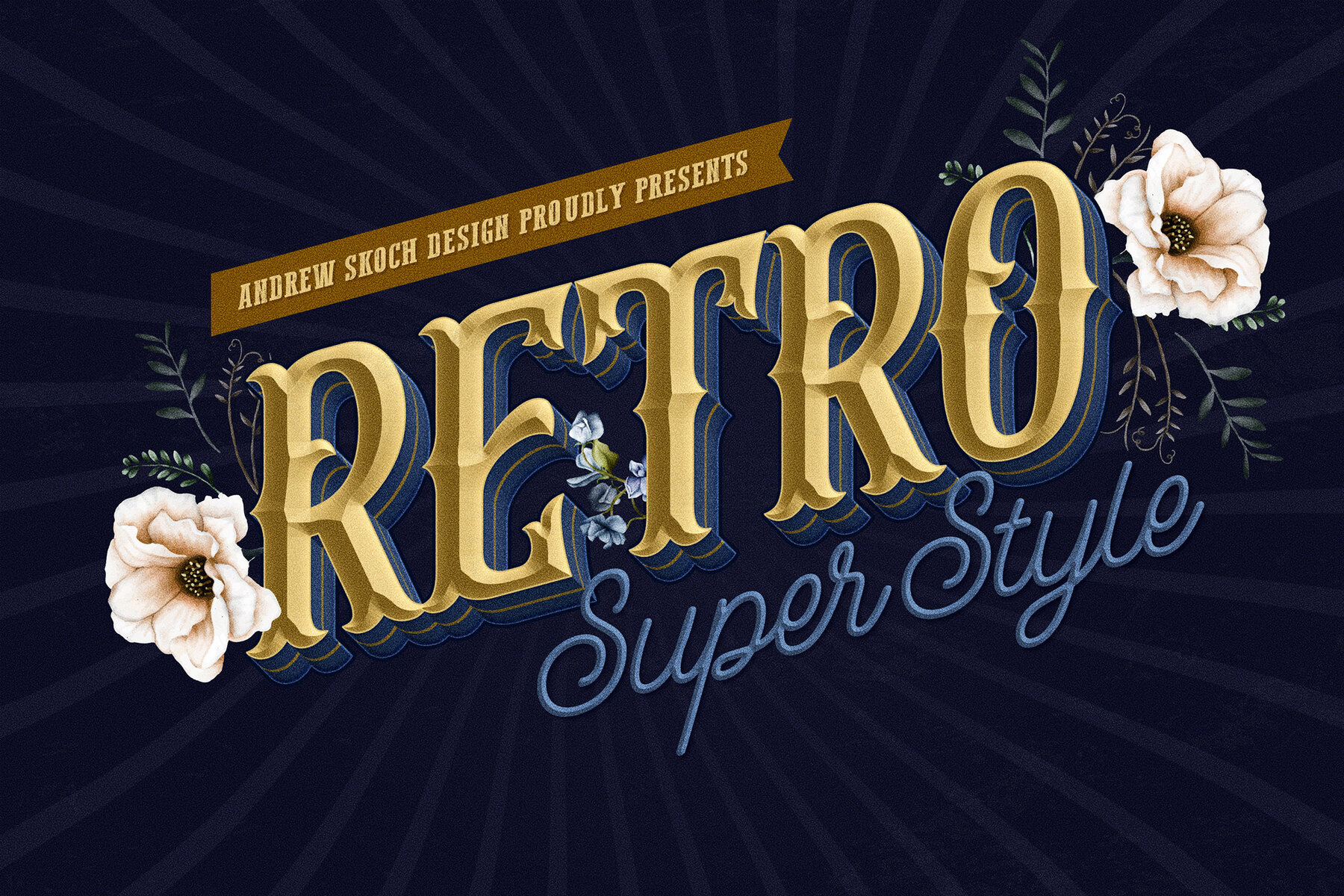 Retro Lettering Text Effect 6