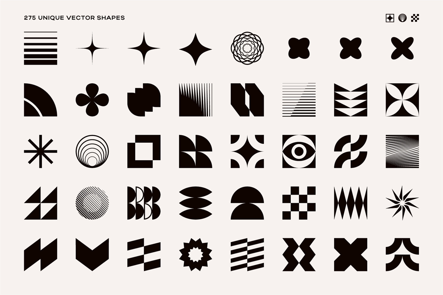 275 Modern Geometric Vector Elements 2