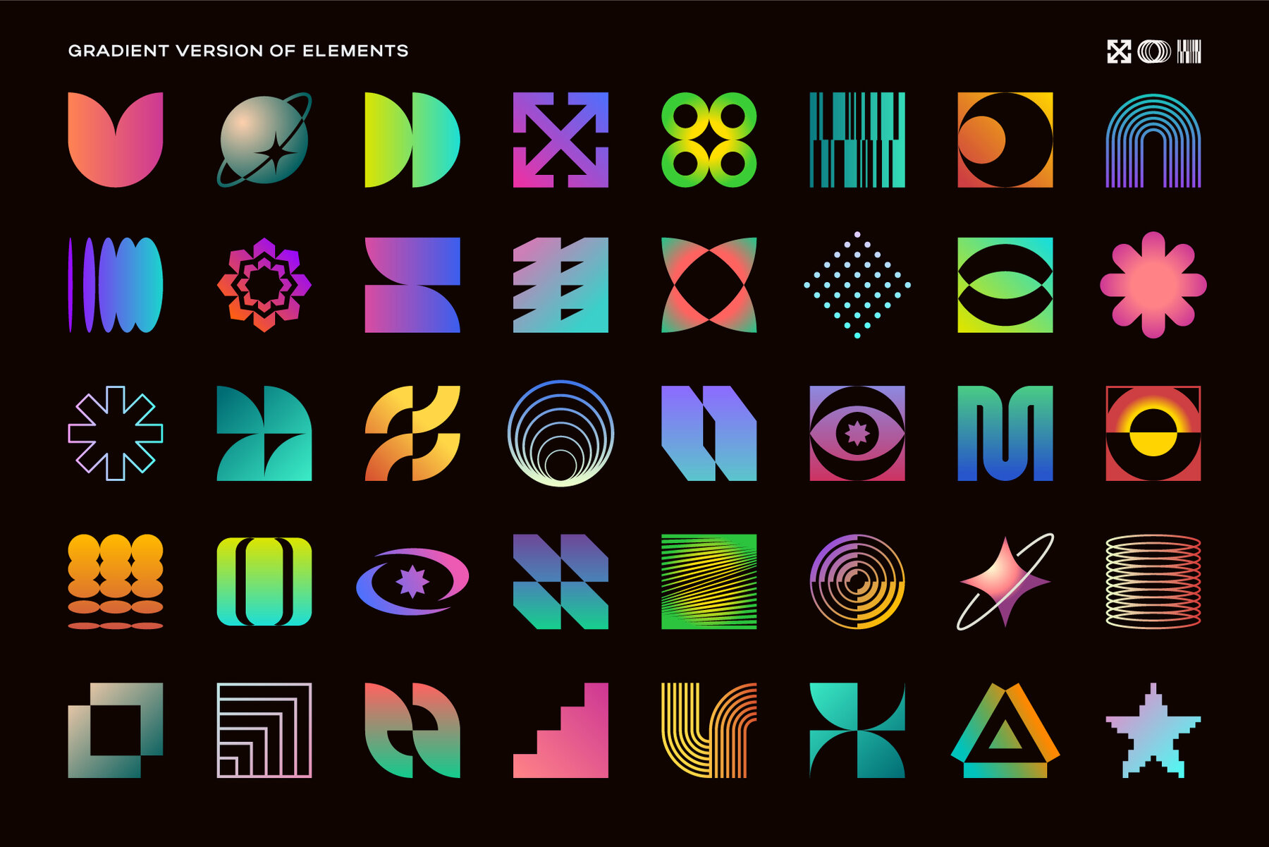 275 Modern Geometric Vector Elements 5
