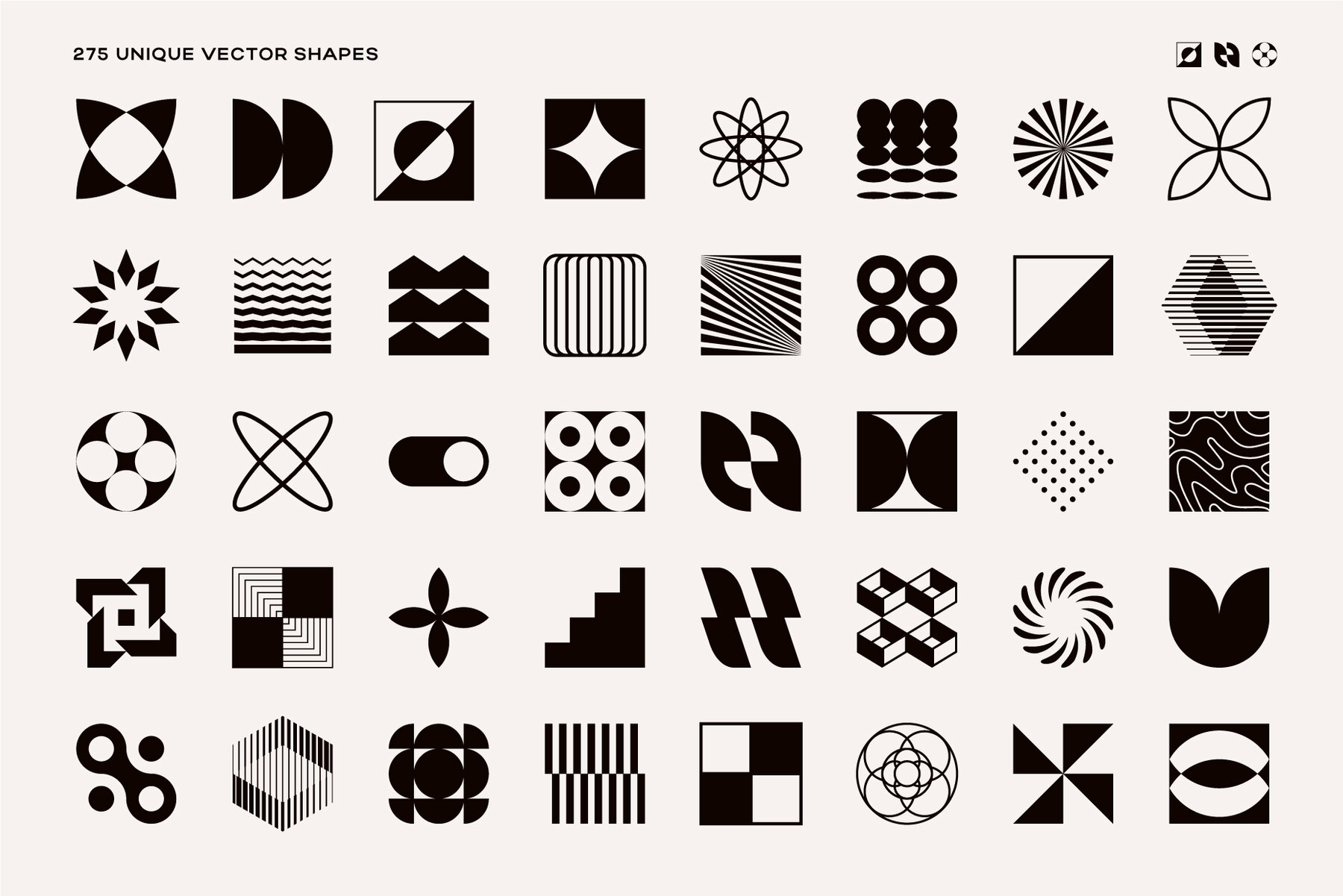 275 Modern Geometric Vector Elements 6