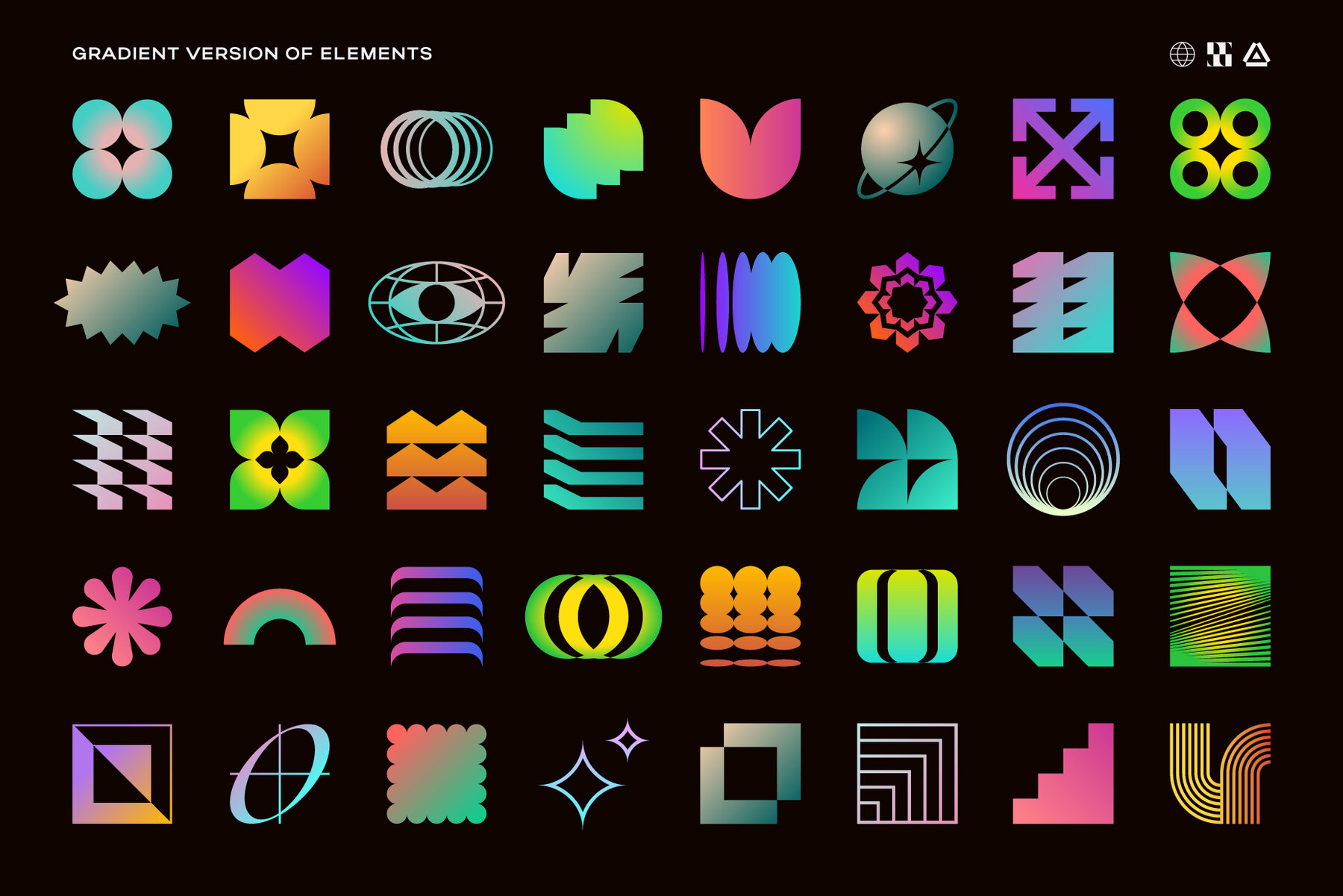 275 Modern Geometric Vector Elements 15