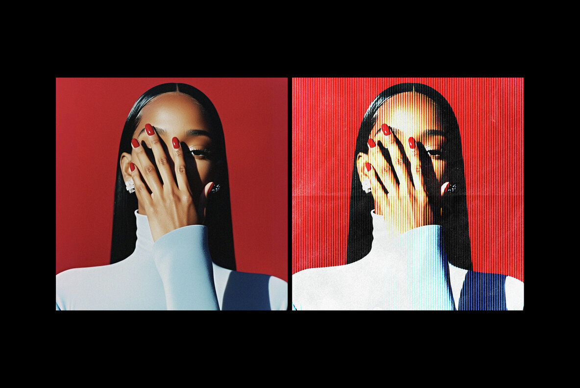 Vintage Halftone Lines Effect 2