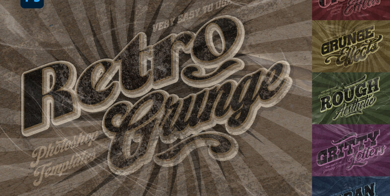 Retro Grunge Text Effects
