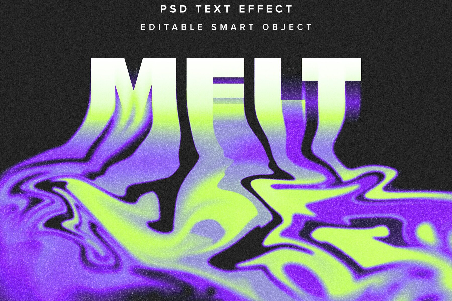 Melting Text Effect Mockup 1