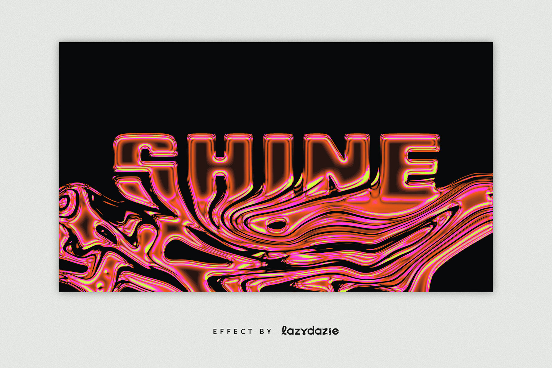 Melting Chrome Text Effect Mockup 2