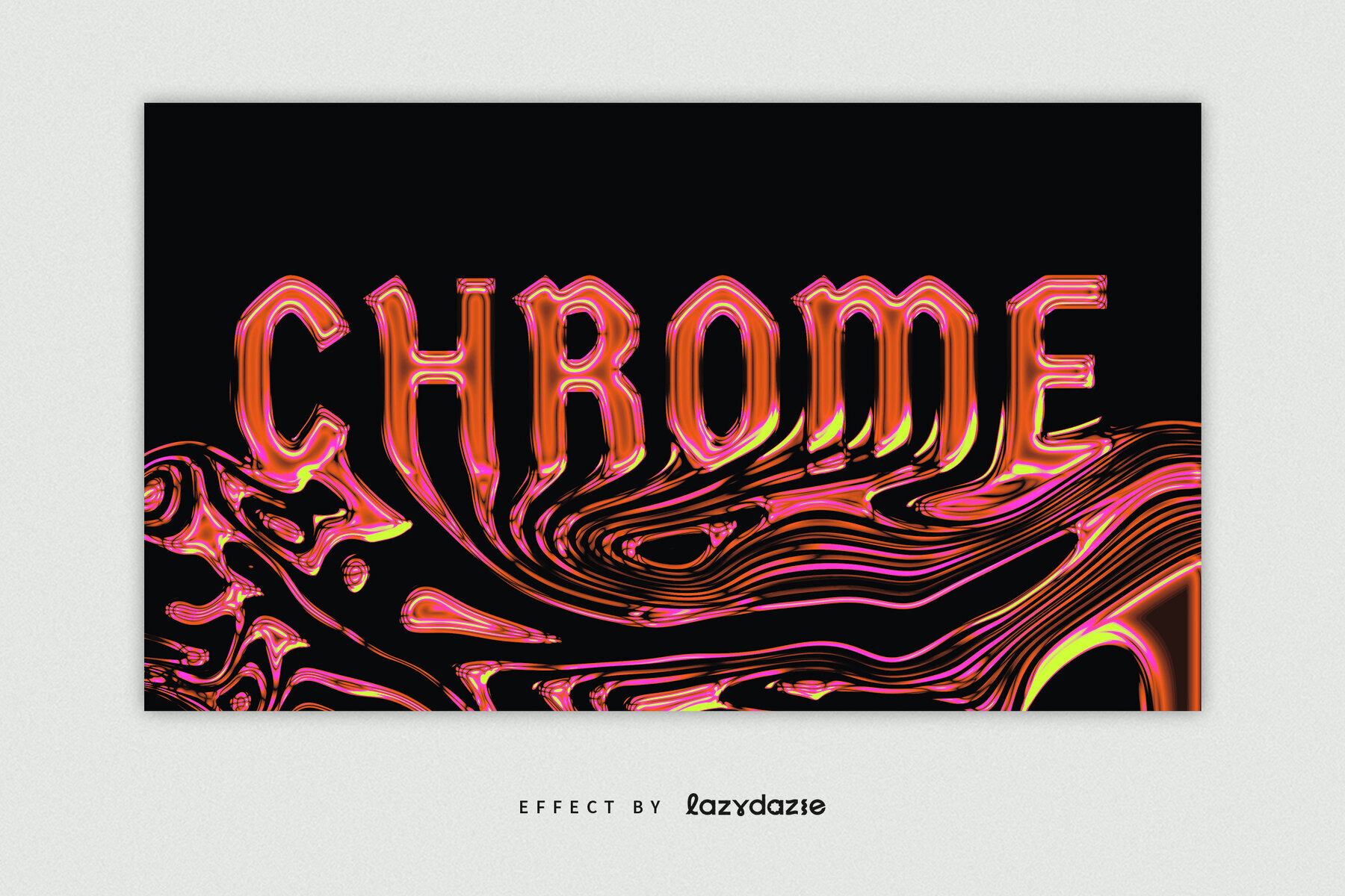 Melting Chrome Text Effect Mockup 3