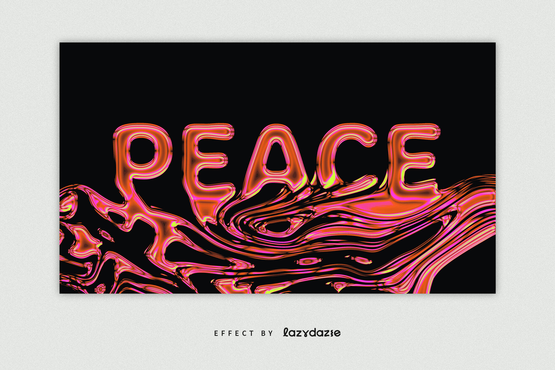 Melting Chrome Text Effect Mockup 4