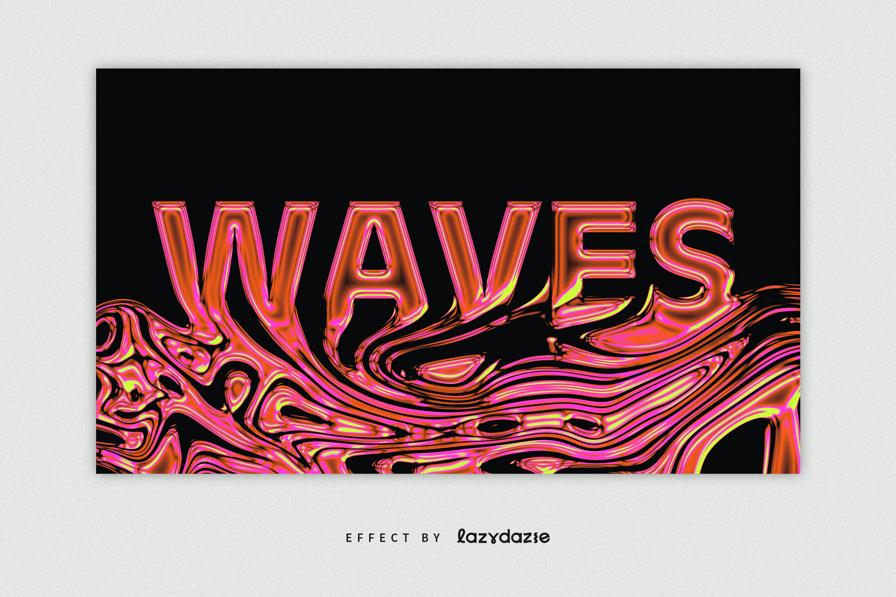 Melting Chrome Text Effect Mockup 5