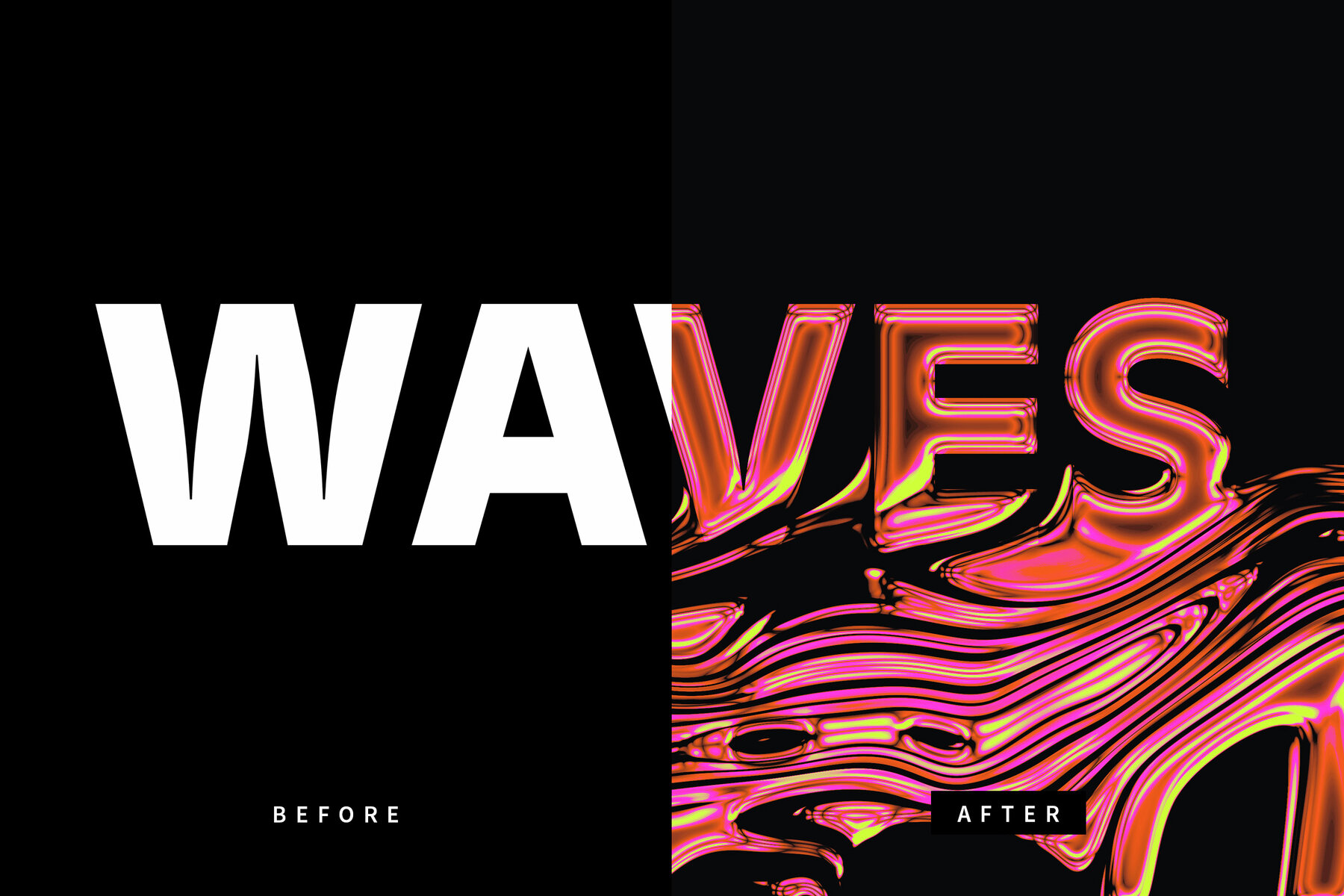 Melting Chrome Text Effect Mockup 7