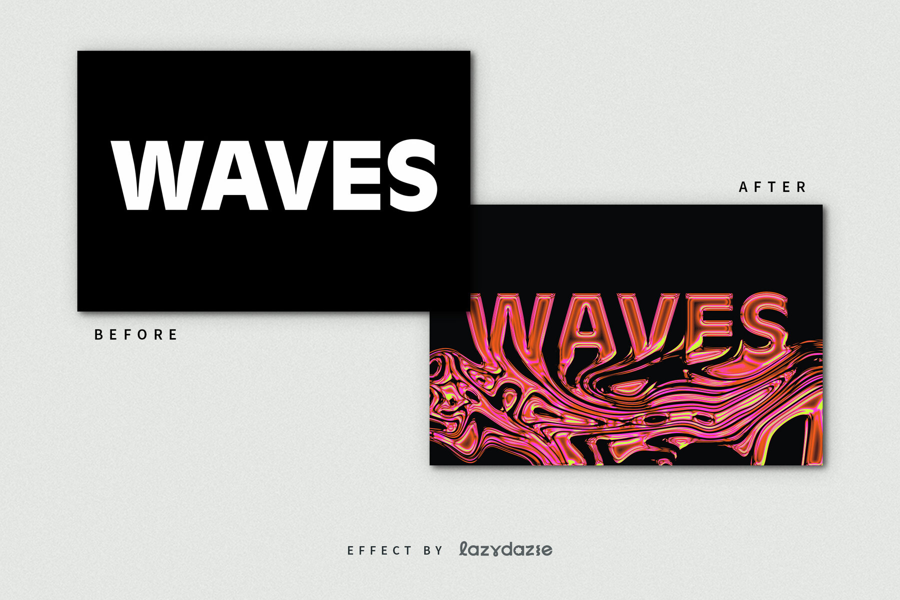 Melting Chrome Text Effect Mockup 8