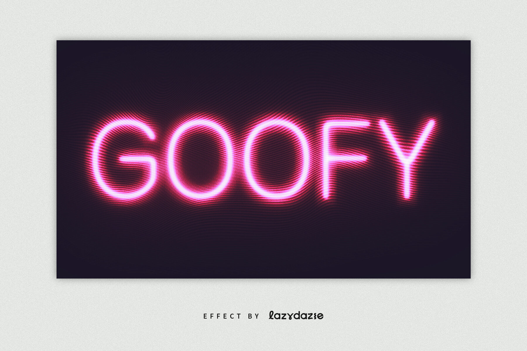 Pink Neon Distorted Blur Text Effect Mockup 2