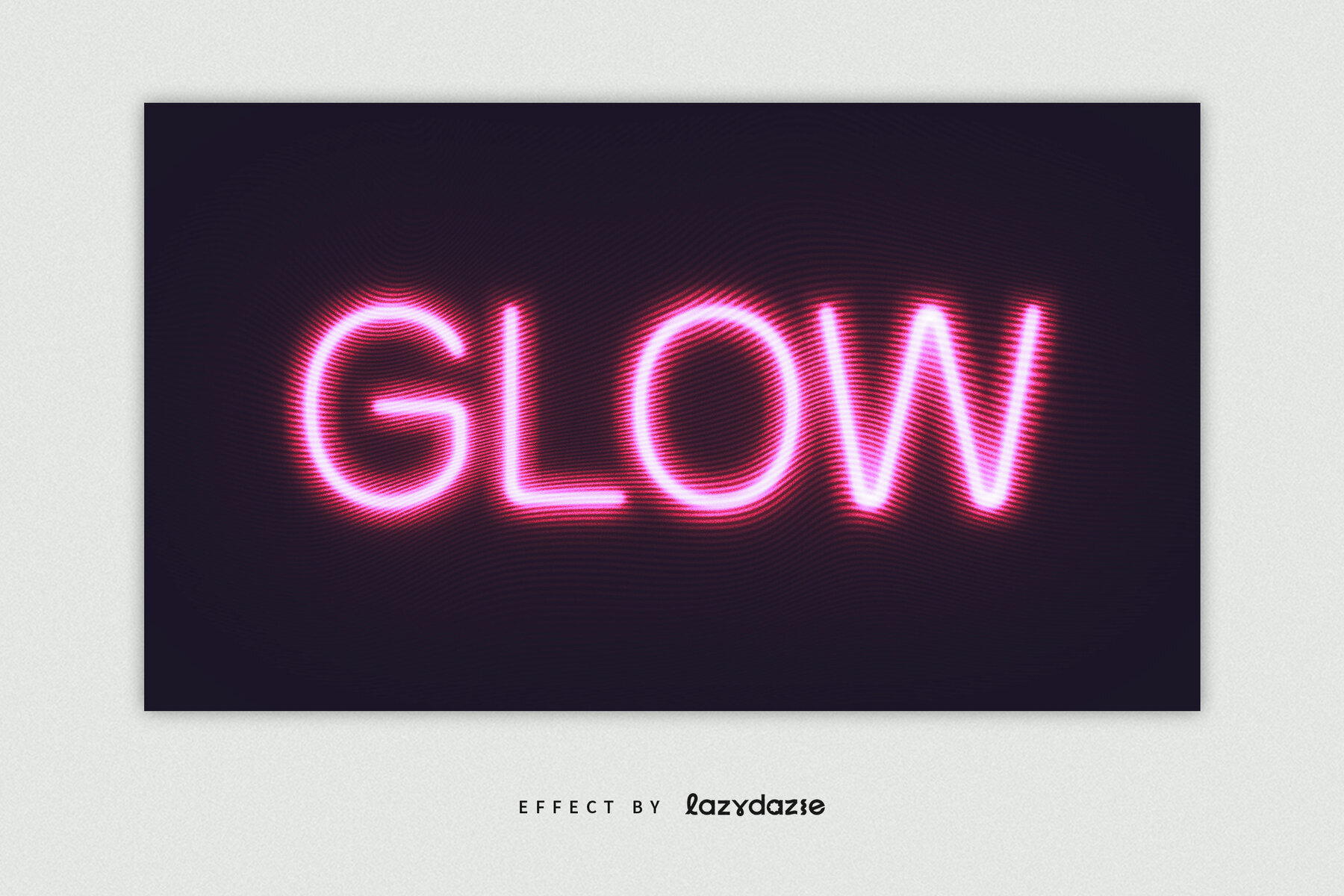 Pink Neon Distorted Blur Text Effect Mockup 3
