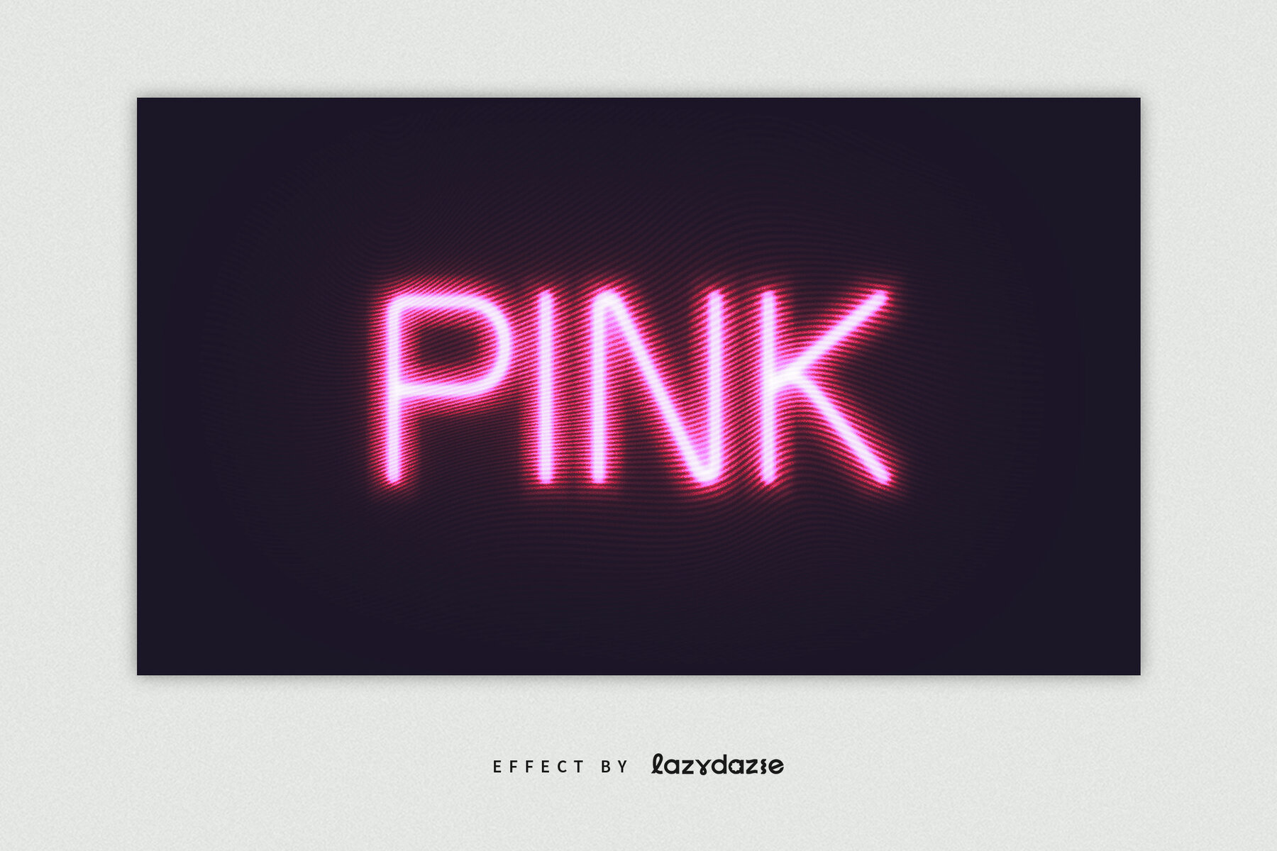 Pink Neon Distorted Blur Text Effect Mockup 4