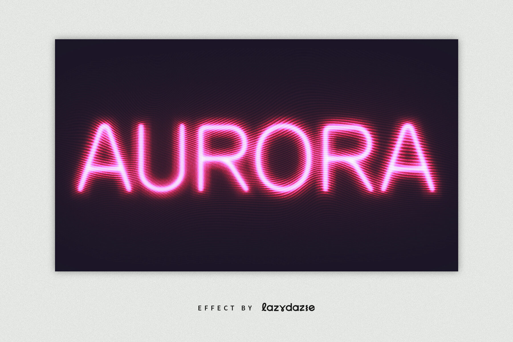 Pink Neon Distorted Blur Text Effect Mockup 5