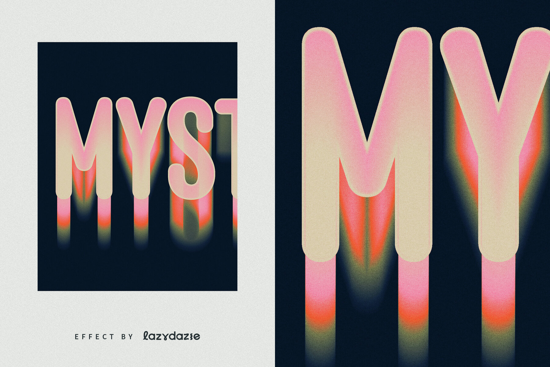 Warped Text Effect Mockup 6