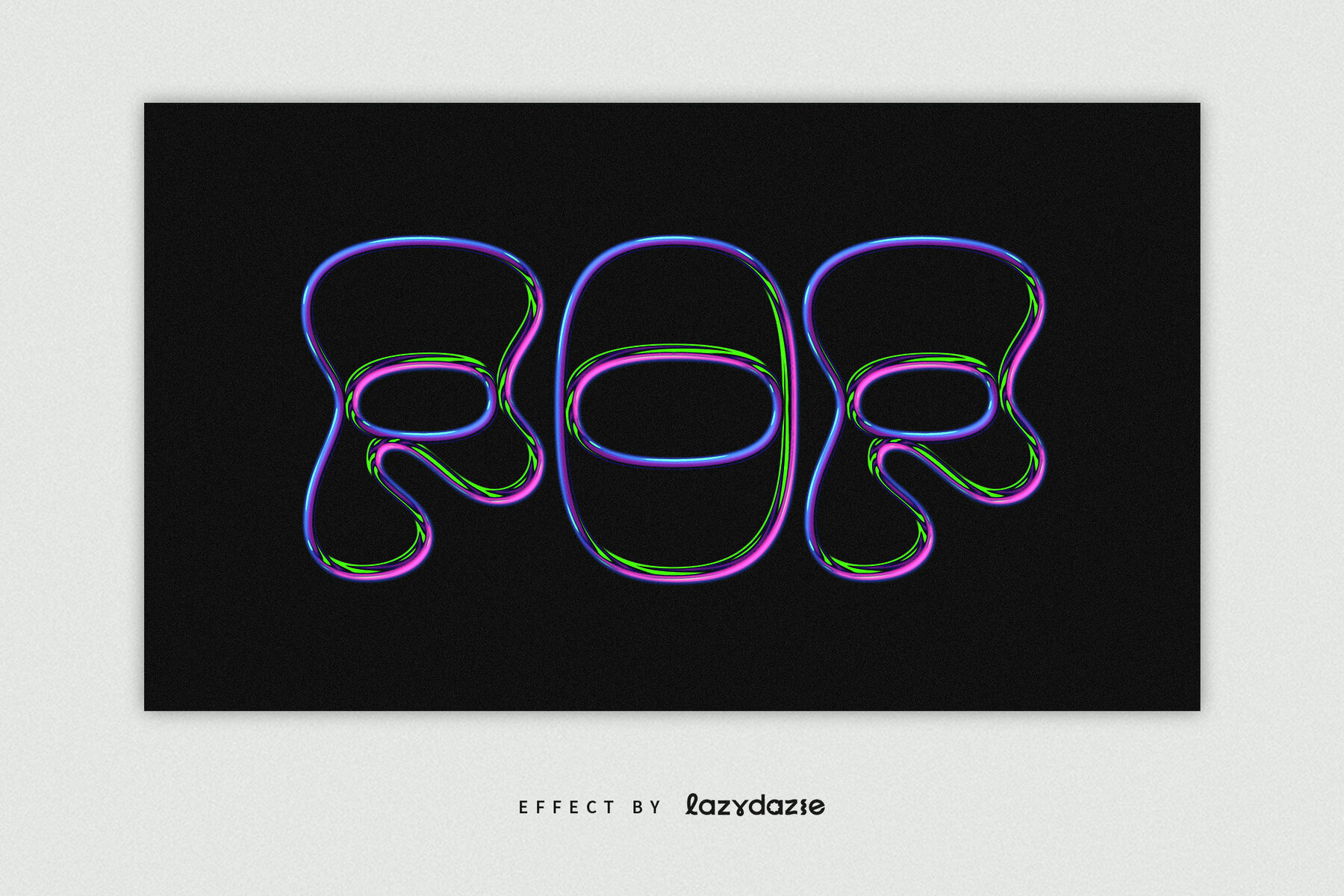 Glass Texture Text Effect Mockup 3