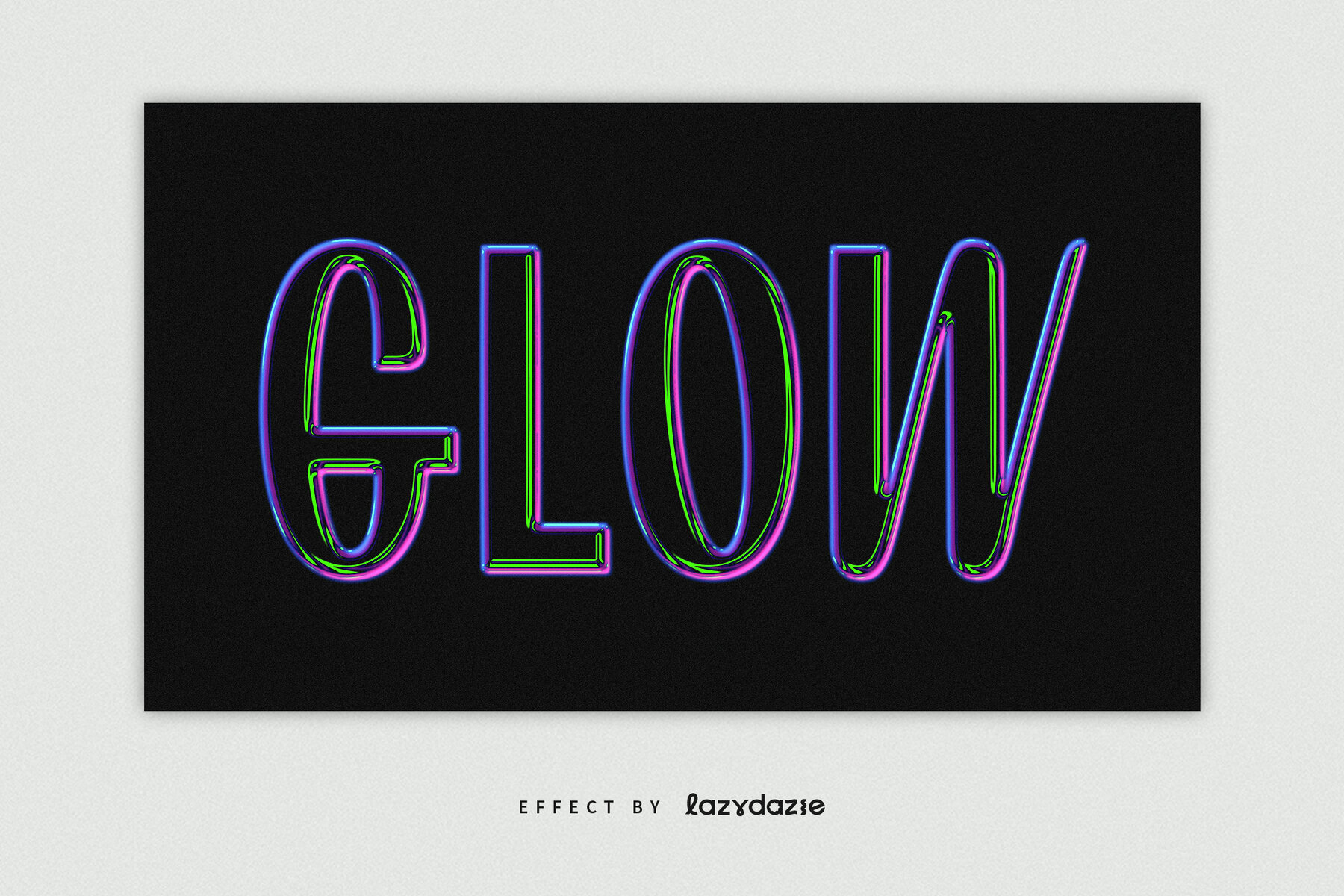 Glass Texture Text Effect Mockup 4