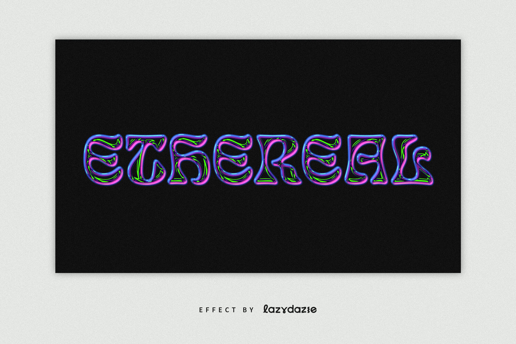 Glass Texture Text Effect Mockup 5