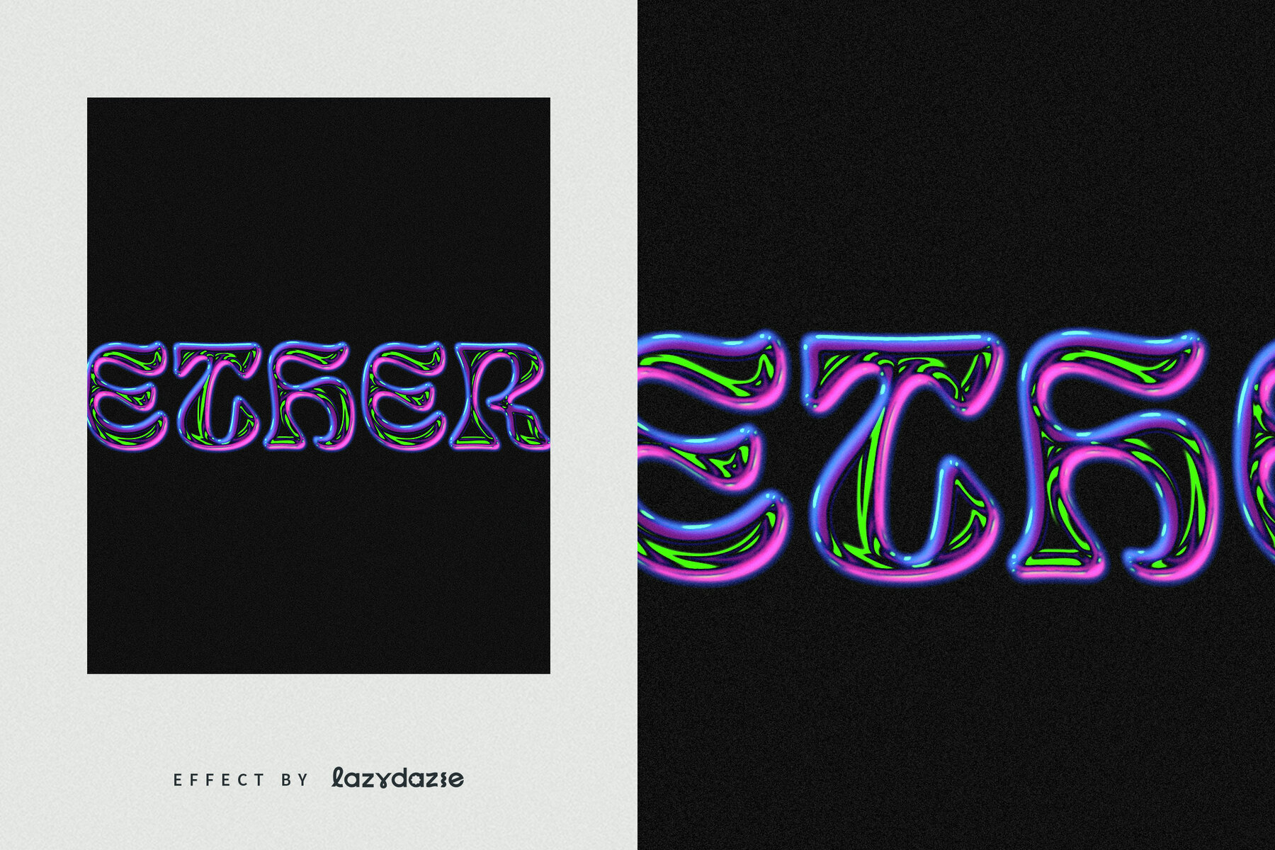 Glass Texture Text Effect Mockup 6