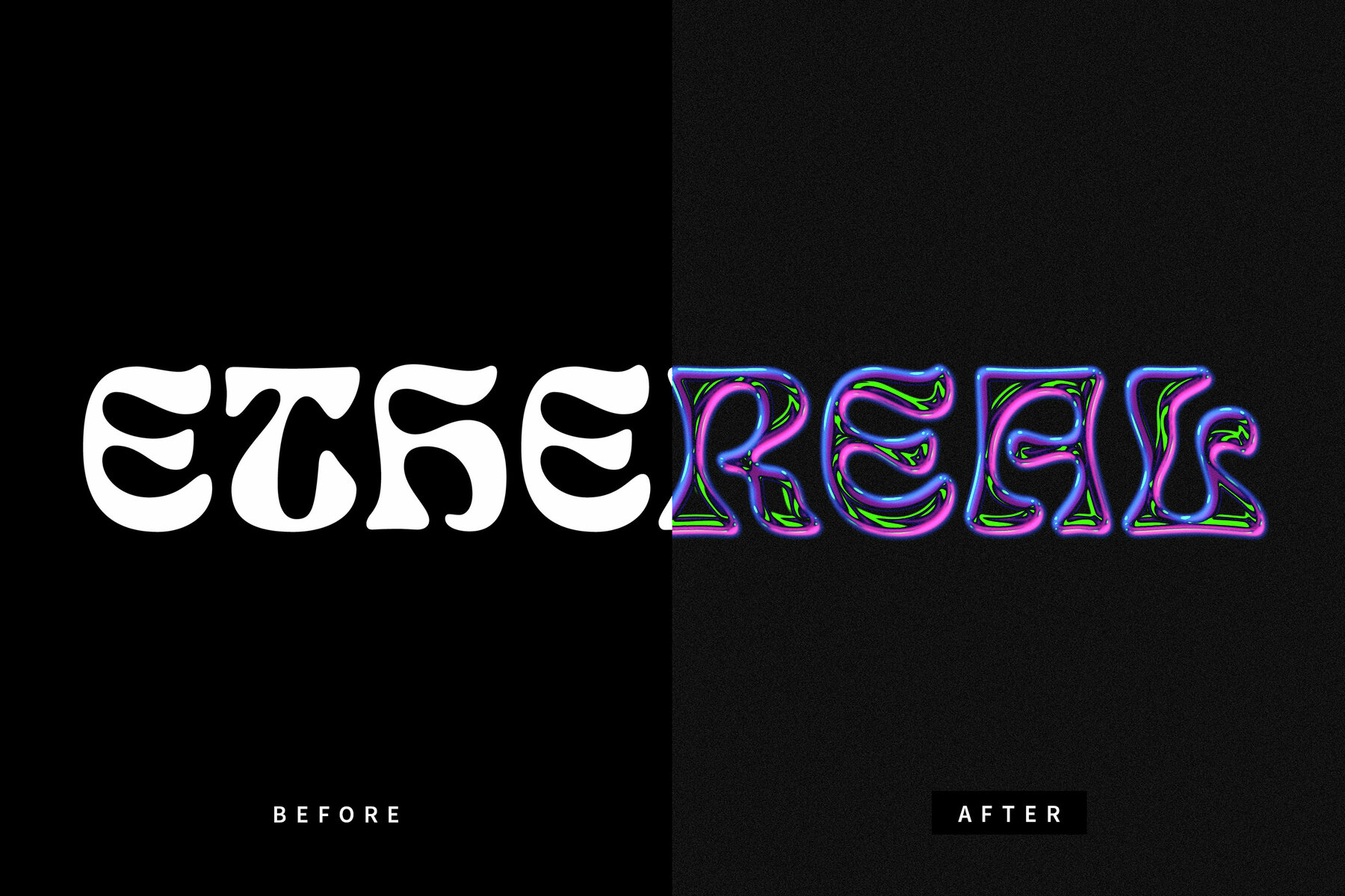 Glass Texture Text Effect Mockup 7