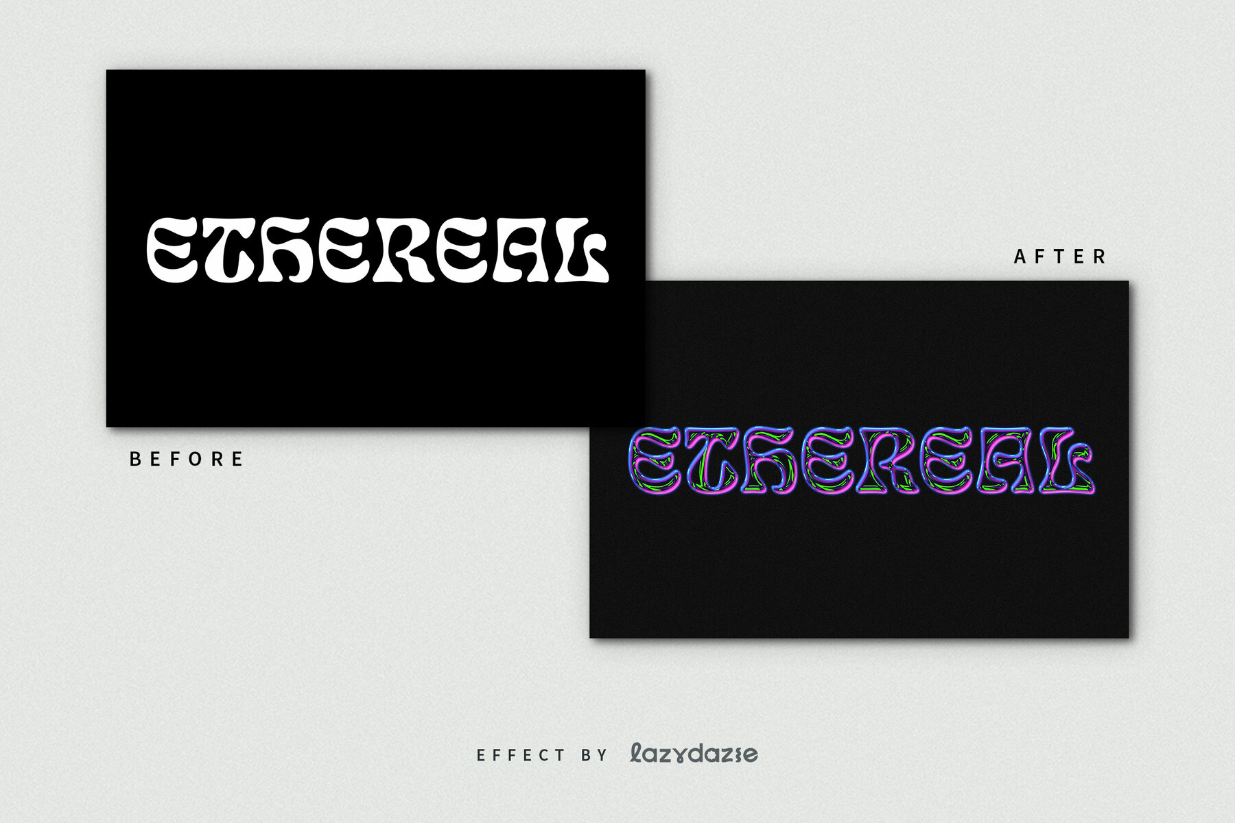 Glass Texture Text Effect Mockup 8