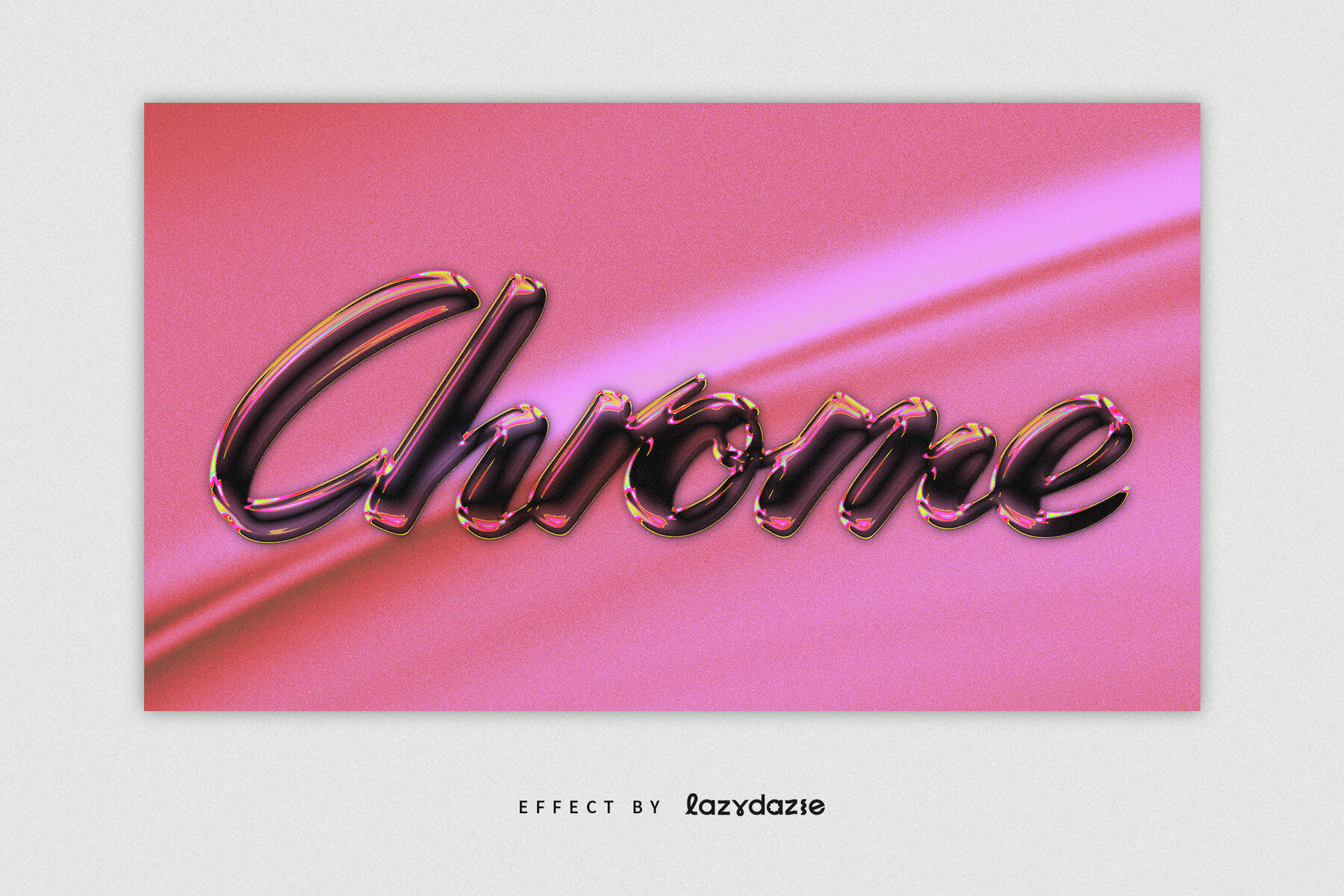 Shiny Chrome Text Effect Mockup 3