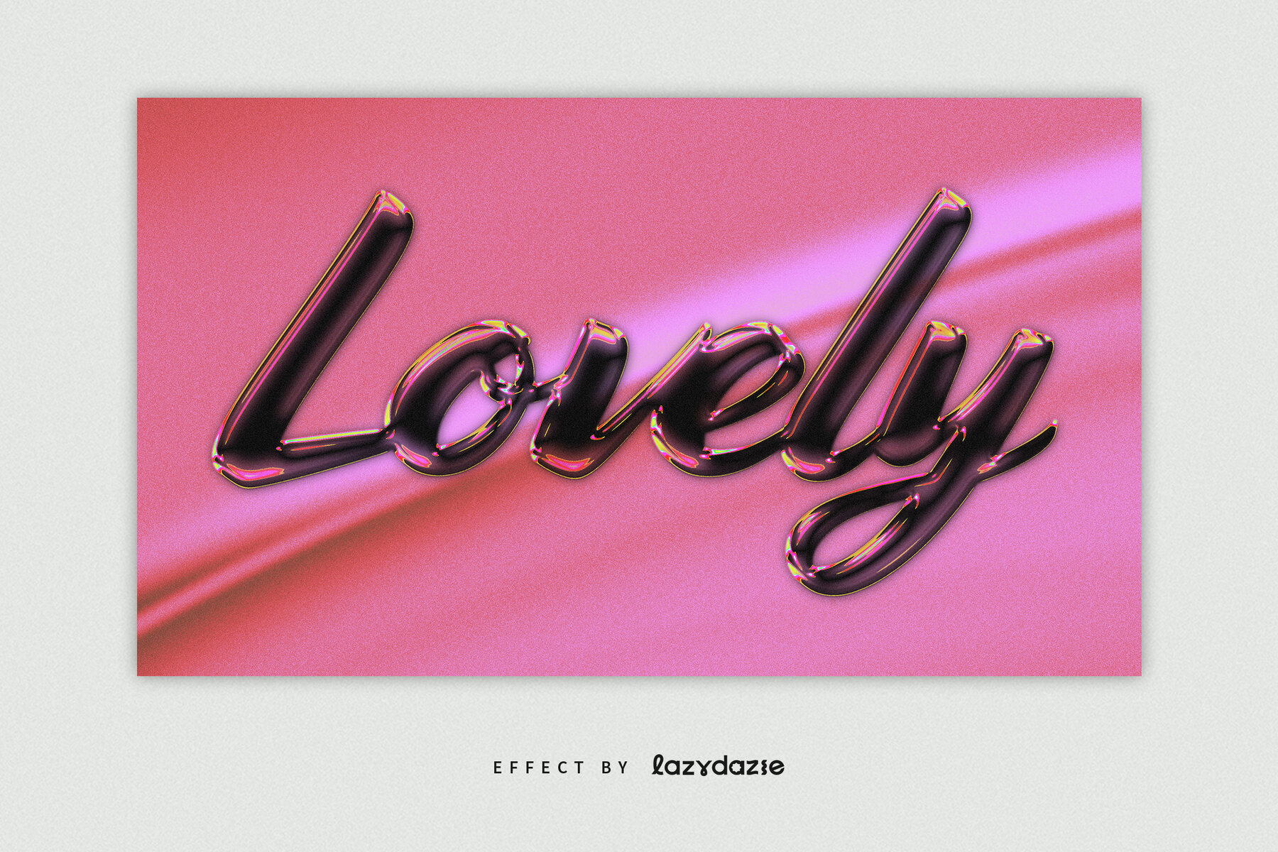 Shiny Chrome Text Effect Mockup 5