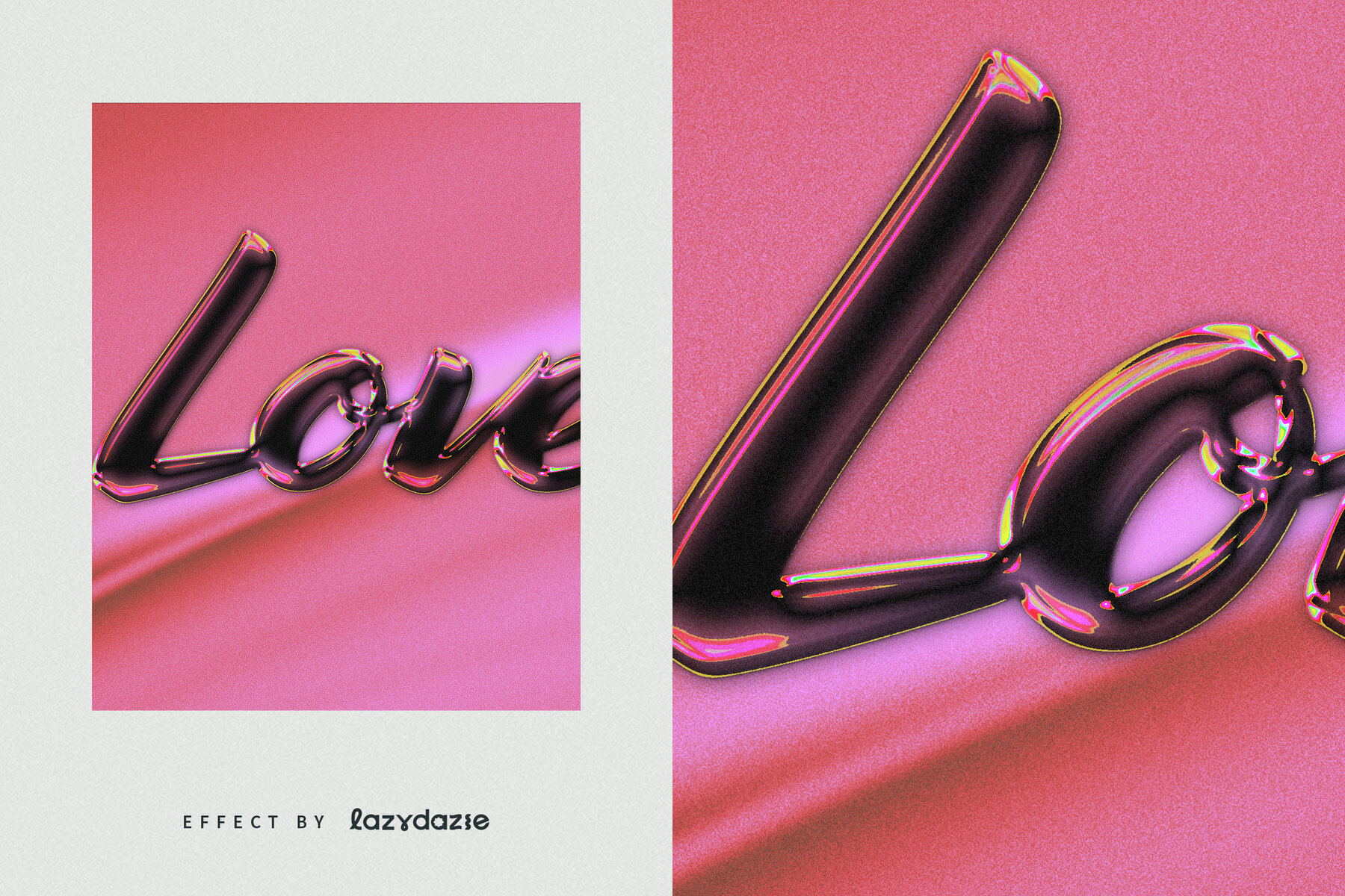 Shiny Chrome Text Effect Mockup 6